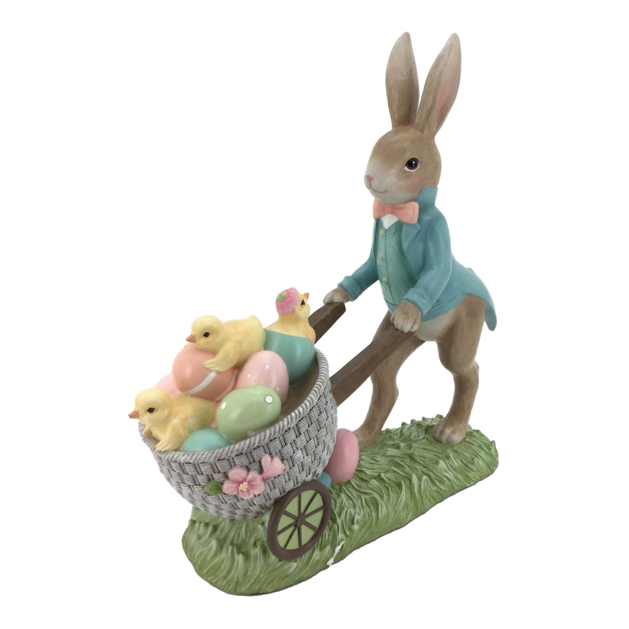 Mr Rabbit Pushing Cart - Seasonal Decor