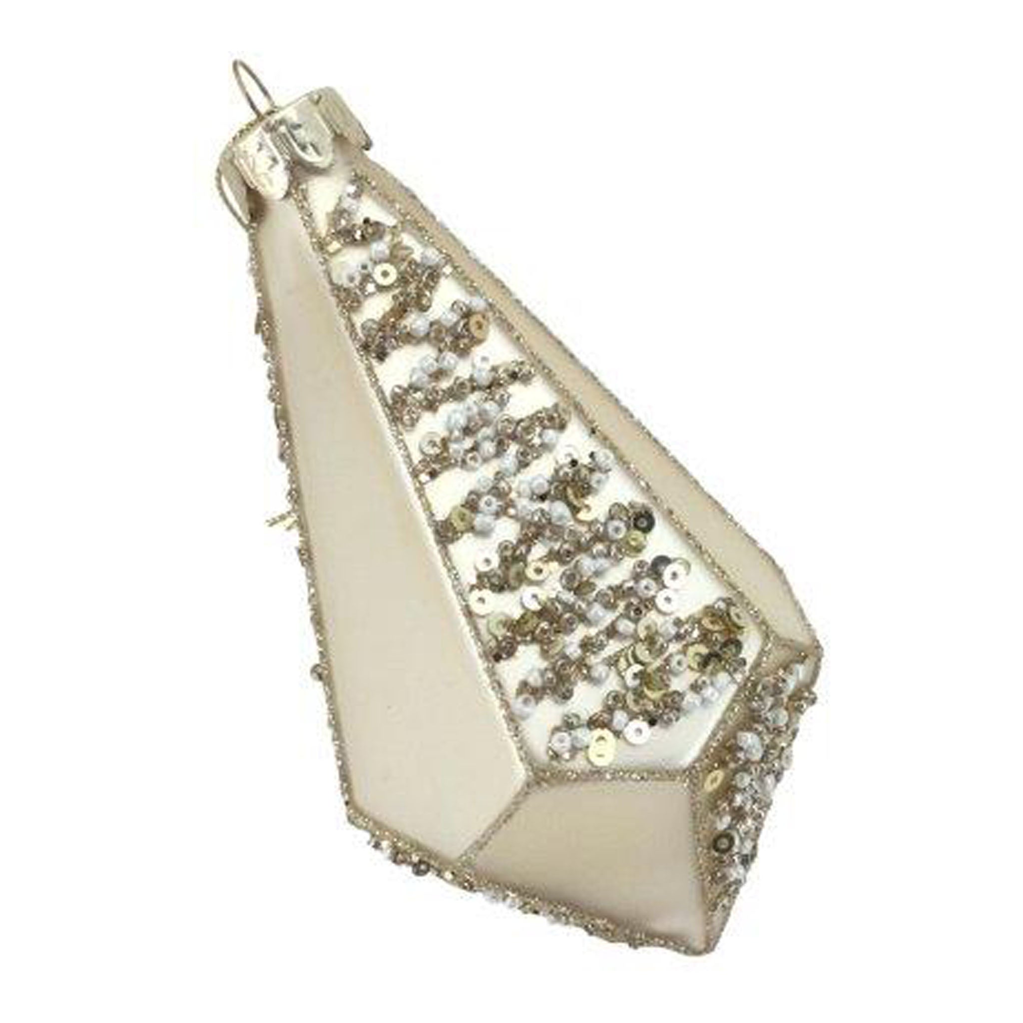 Gold Encrusted Oblique Ornament - Seasonal Decor