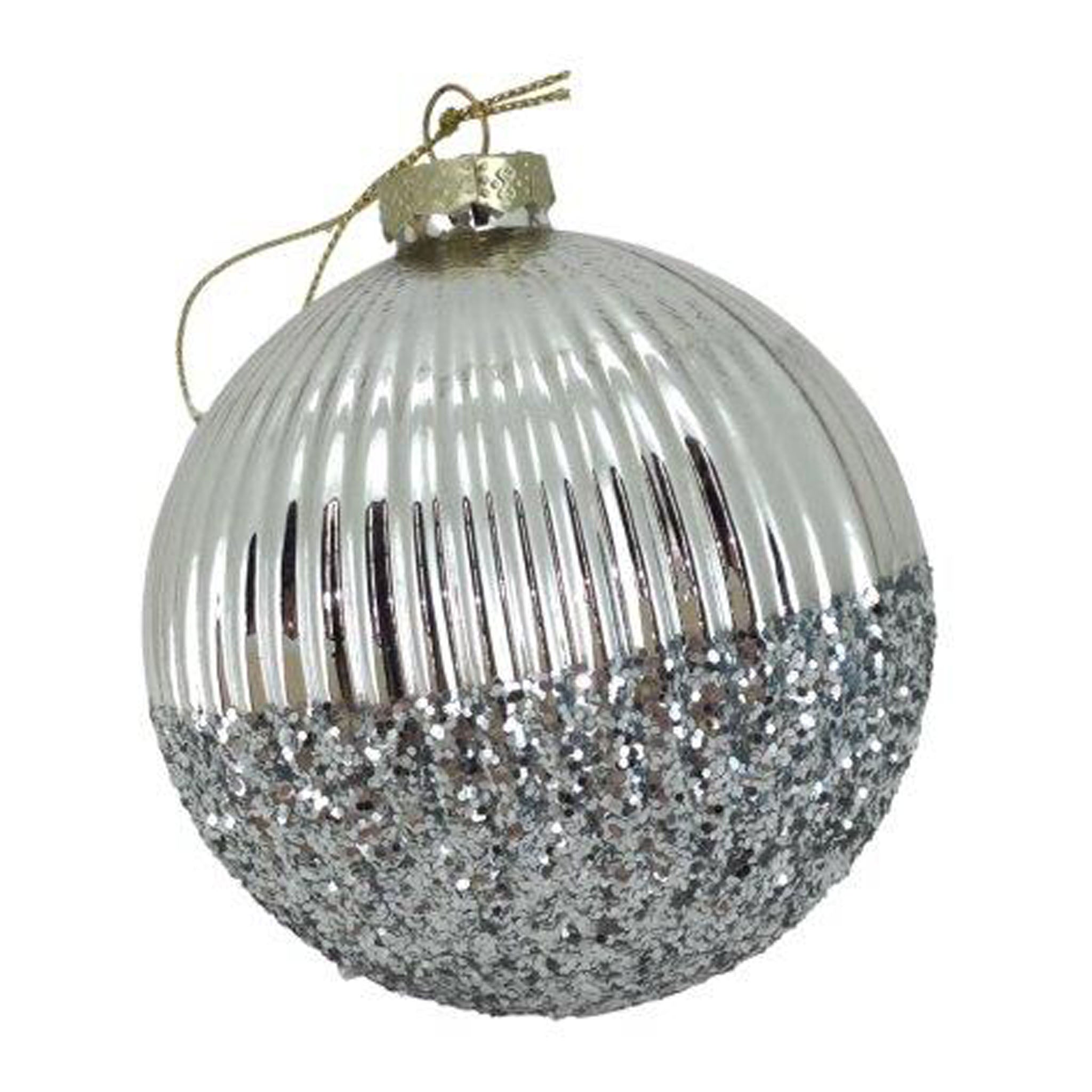 Silver Lined Ombre Ball Hanging - Seasonal Decor