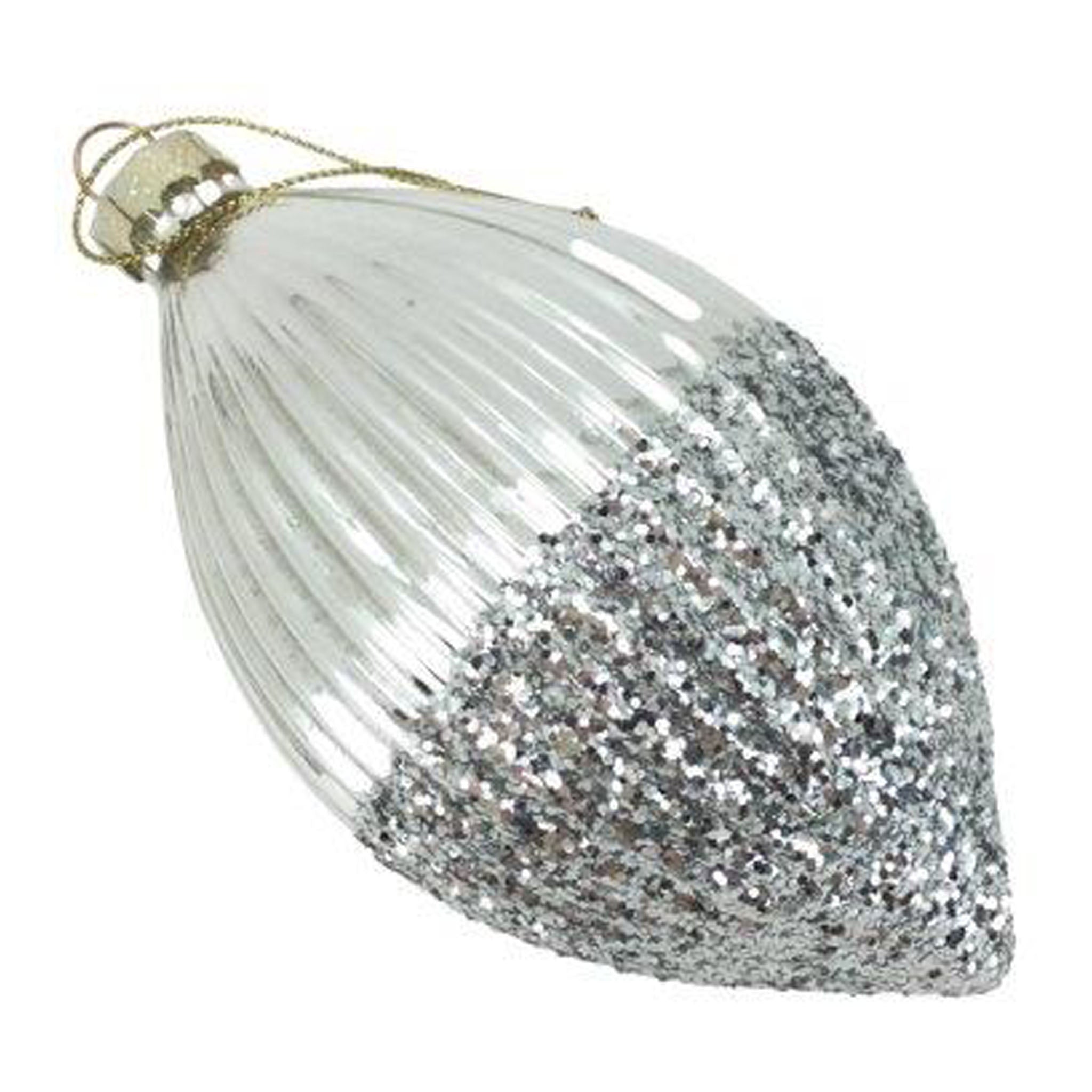 Silver Lined Ombre Long Drop Hanging - Seasonal Decor