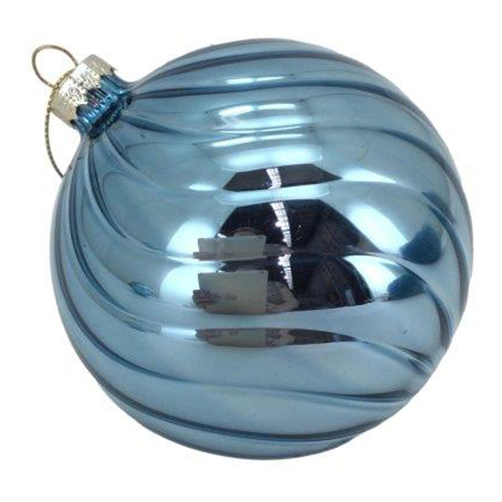 Shiny Blue Ball Hanging - Seasonal Decor