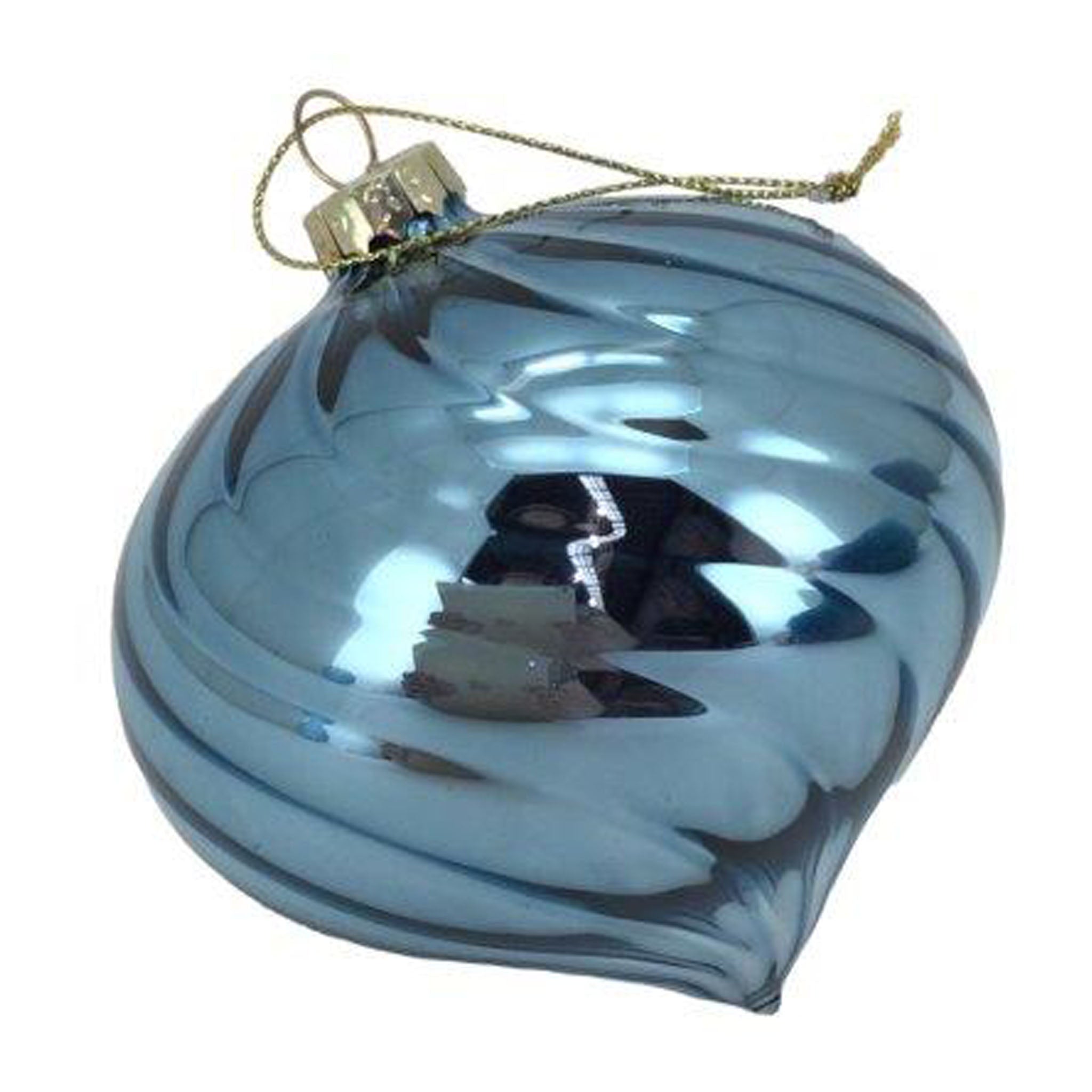 Shiny Blue Drop Hanging - Seasonal Decor