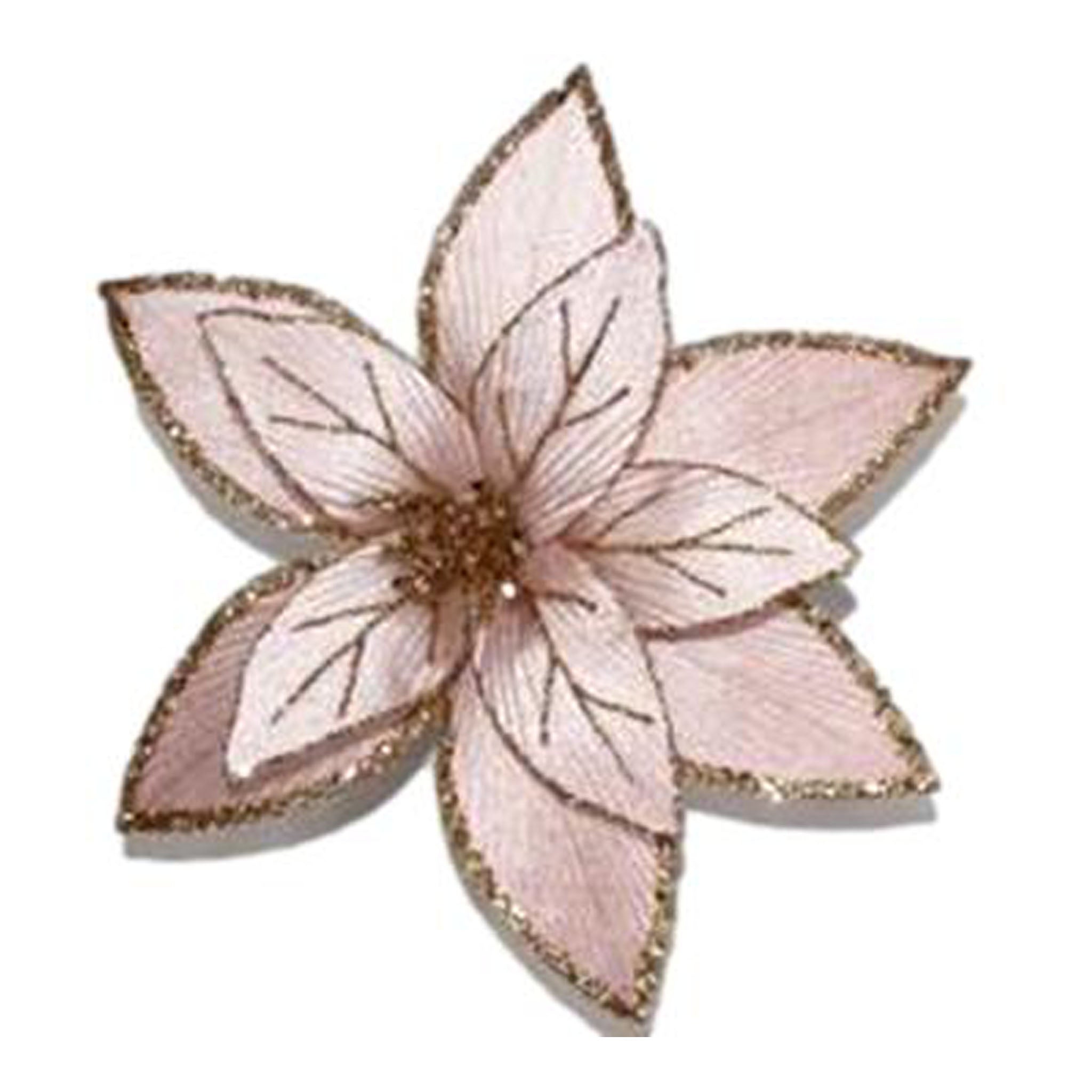 Pink Gold Poinsettia - Seasonal Decor