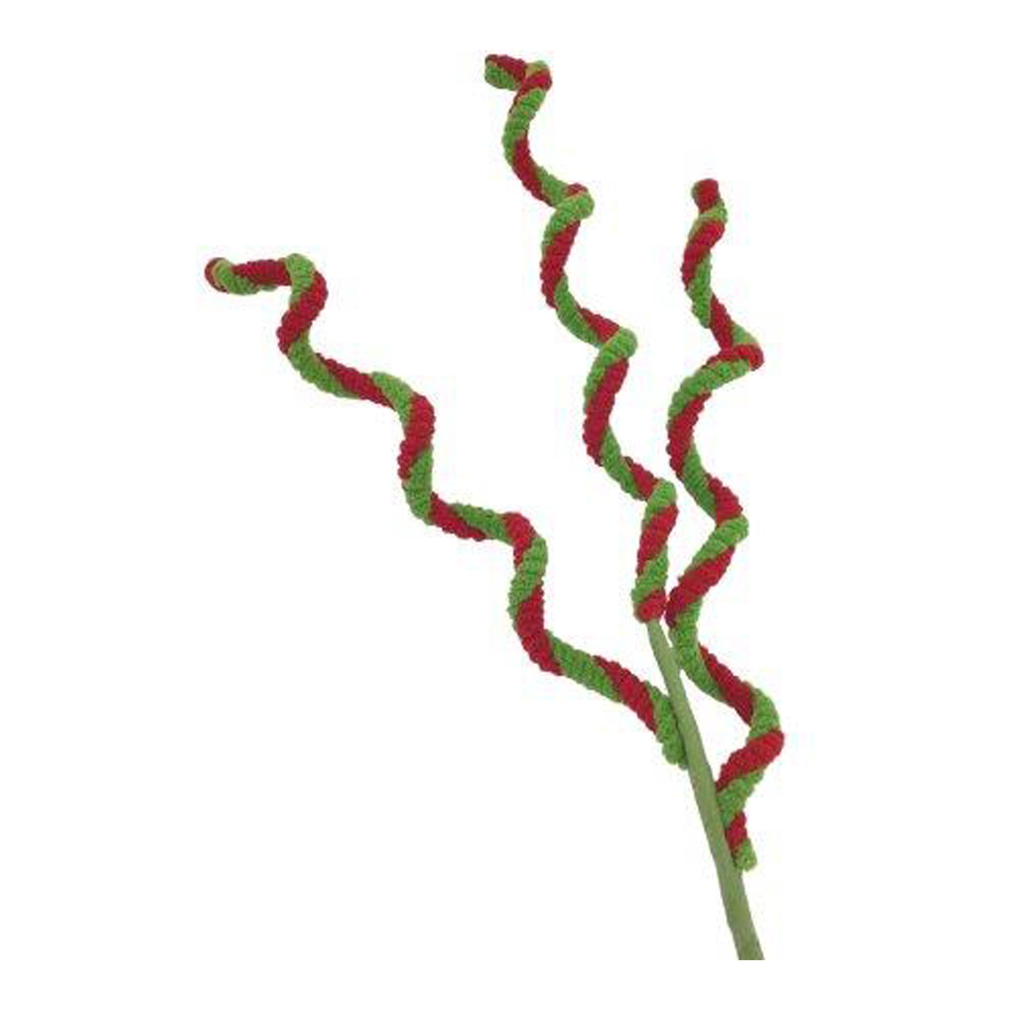 Red Green Swirl Spray - Seasonal Decor