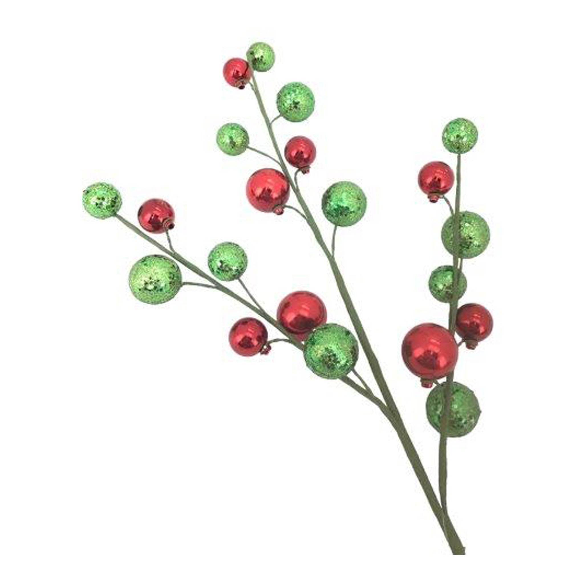 Red Green Ball Spray - Seasonal Decor