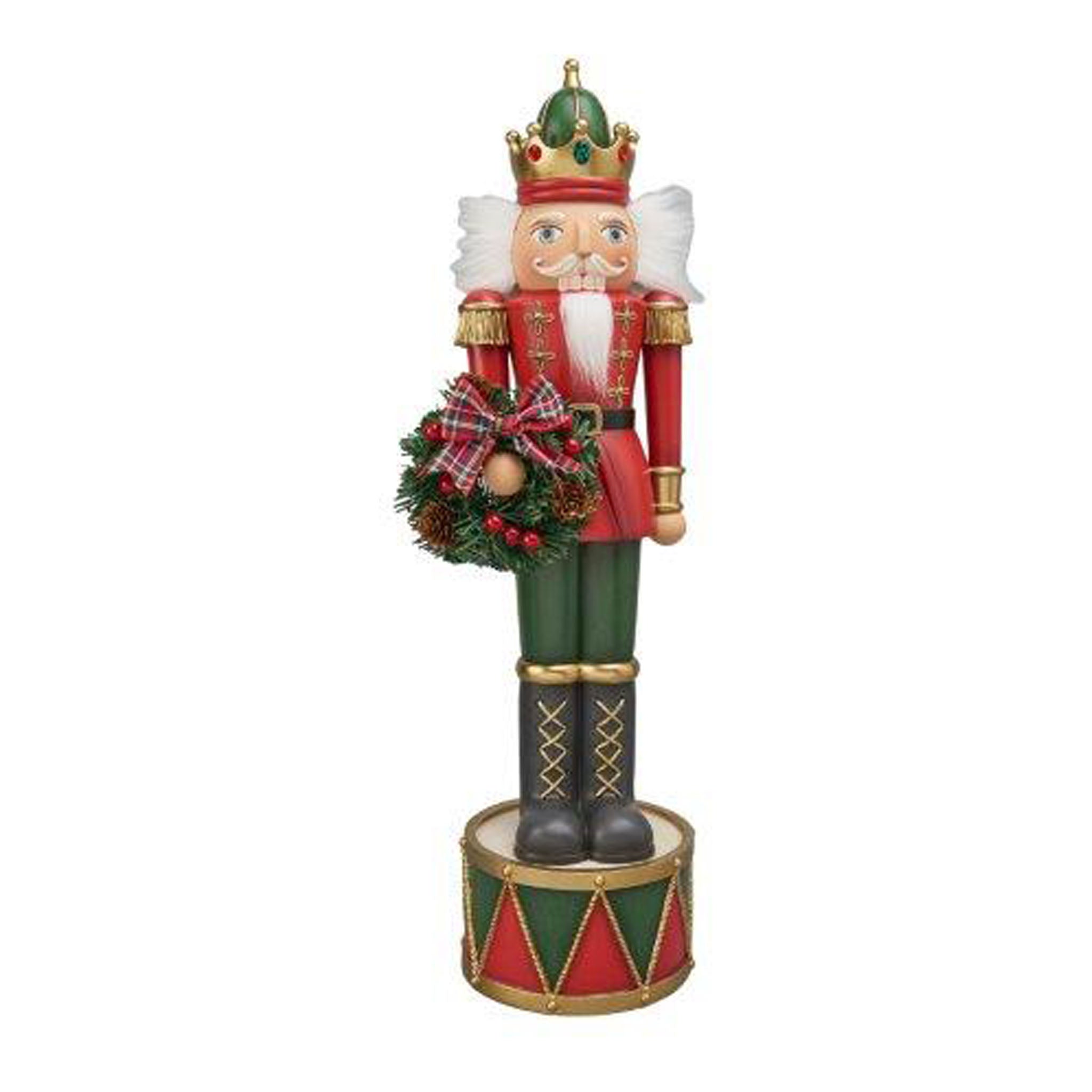 Vintage Nutcracker On Drum - Seasonal Decor