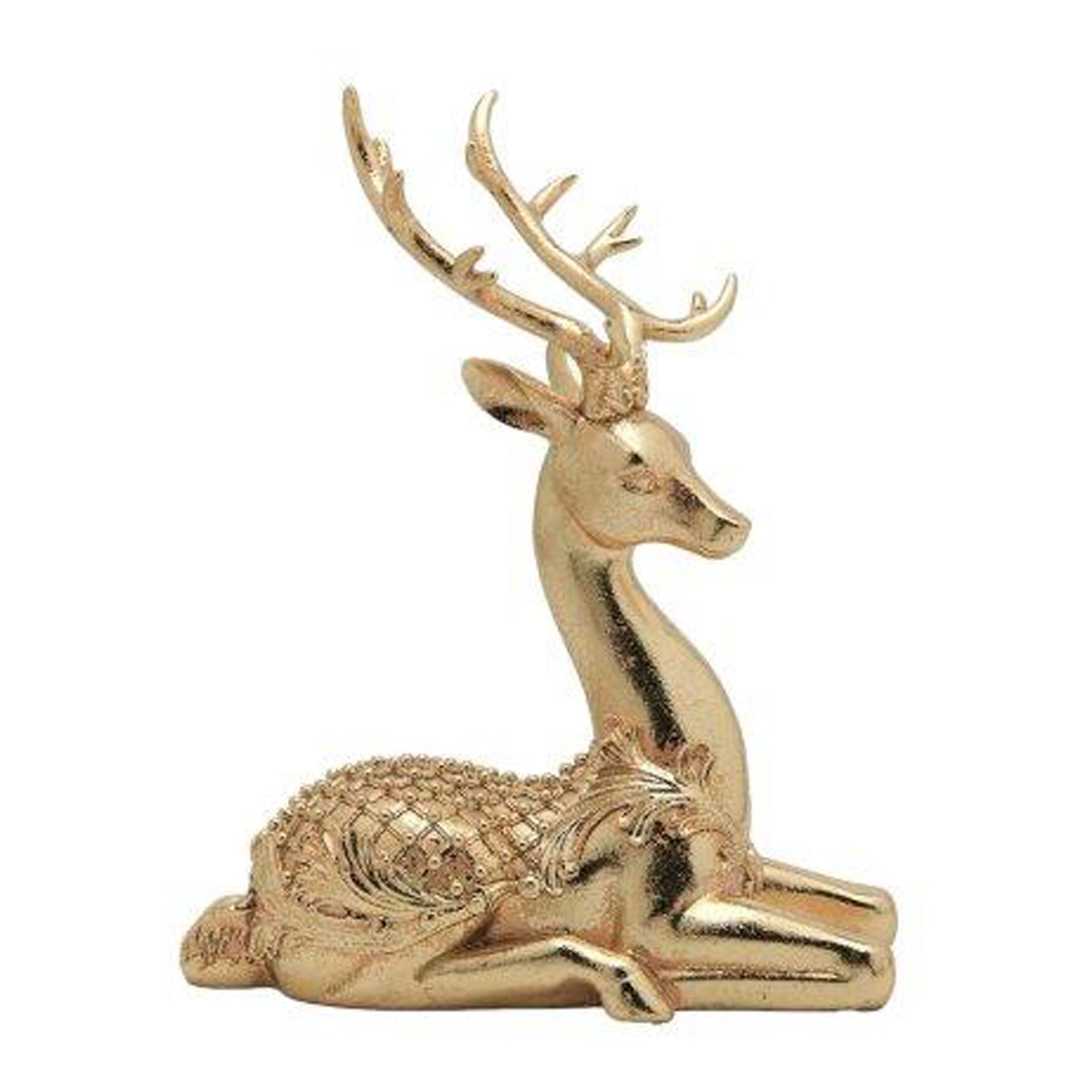 Gold Lying Deer - Seasonal Decor