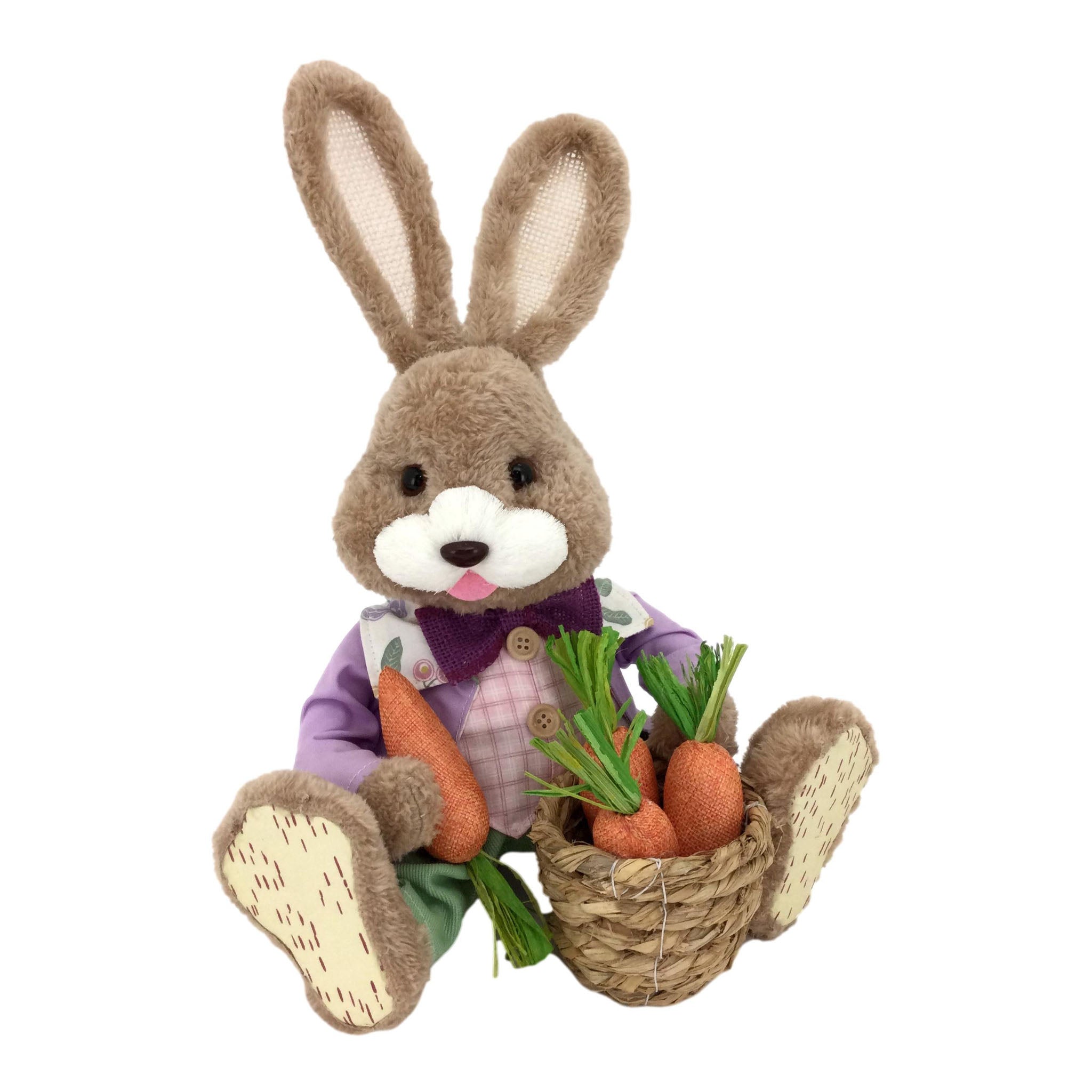 Mr Violet Rabbit Sitting - Seasonal Decor