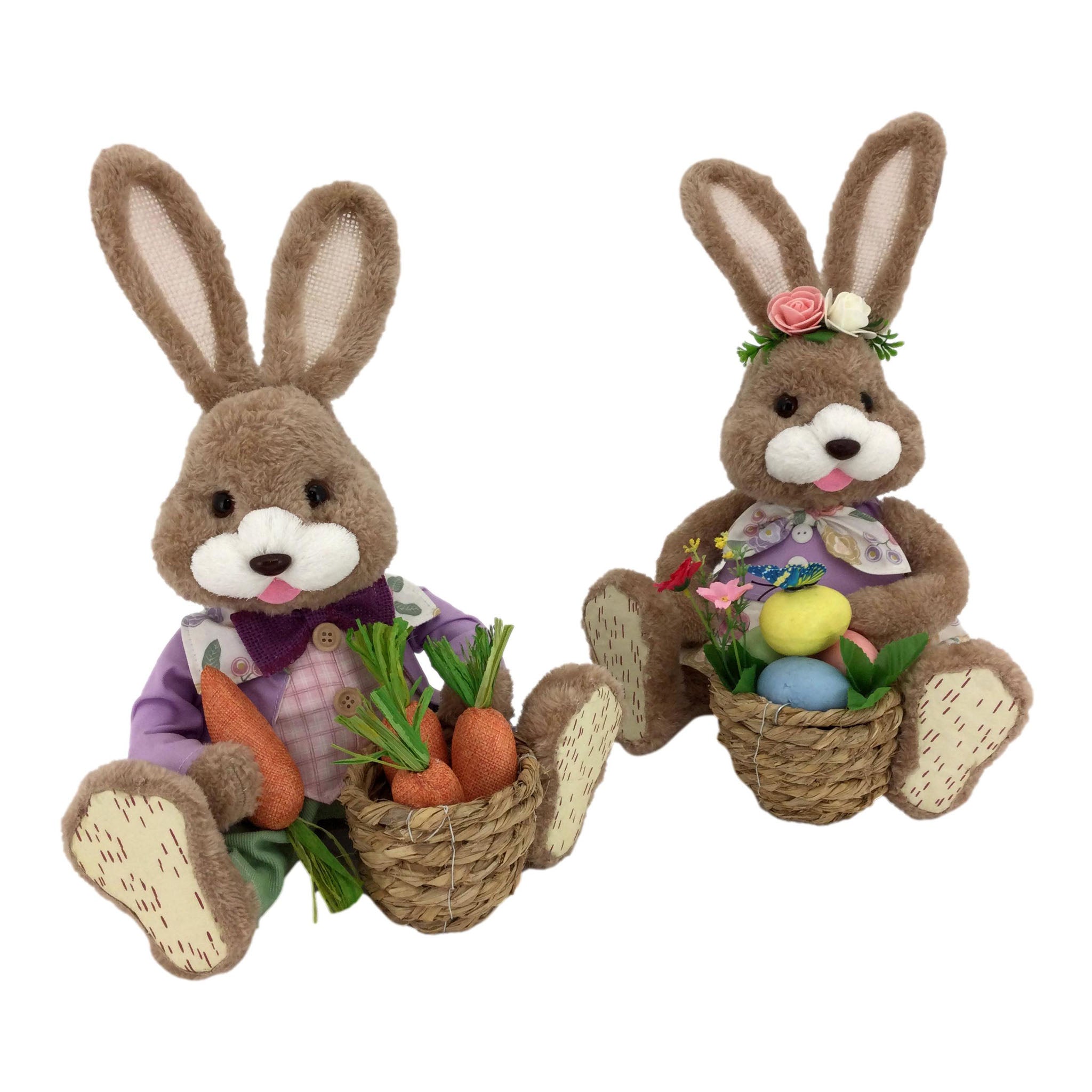 Mr Violet Rabbit Sitting - Seasonal Decor
