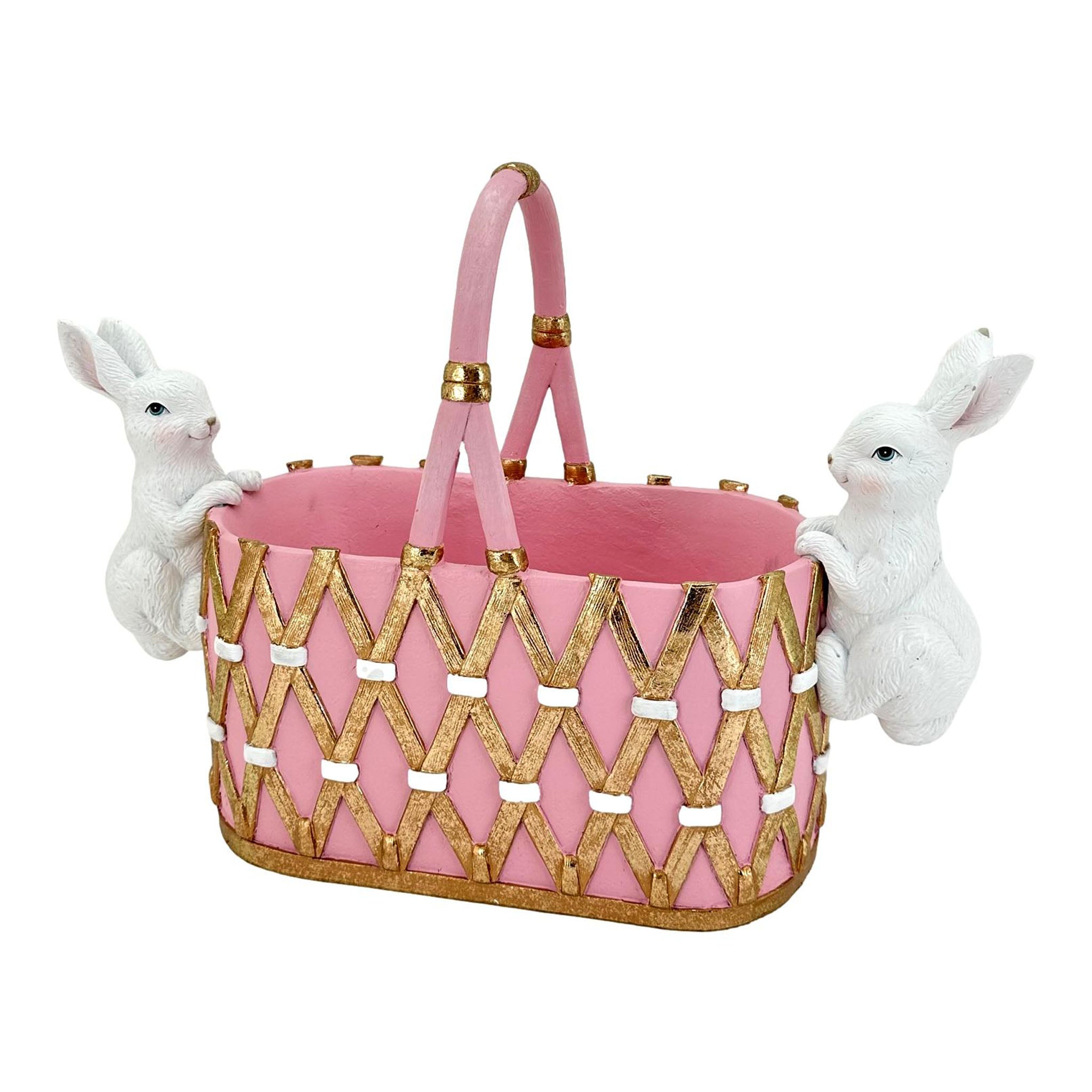 Deluxe Bunnies Climbing Basket - Seasonal Decor
