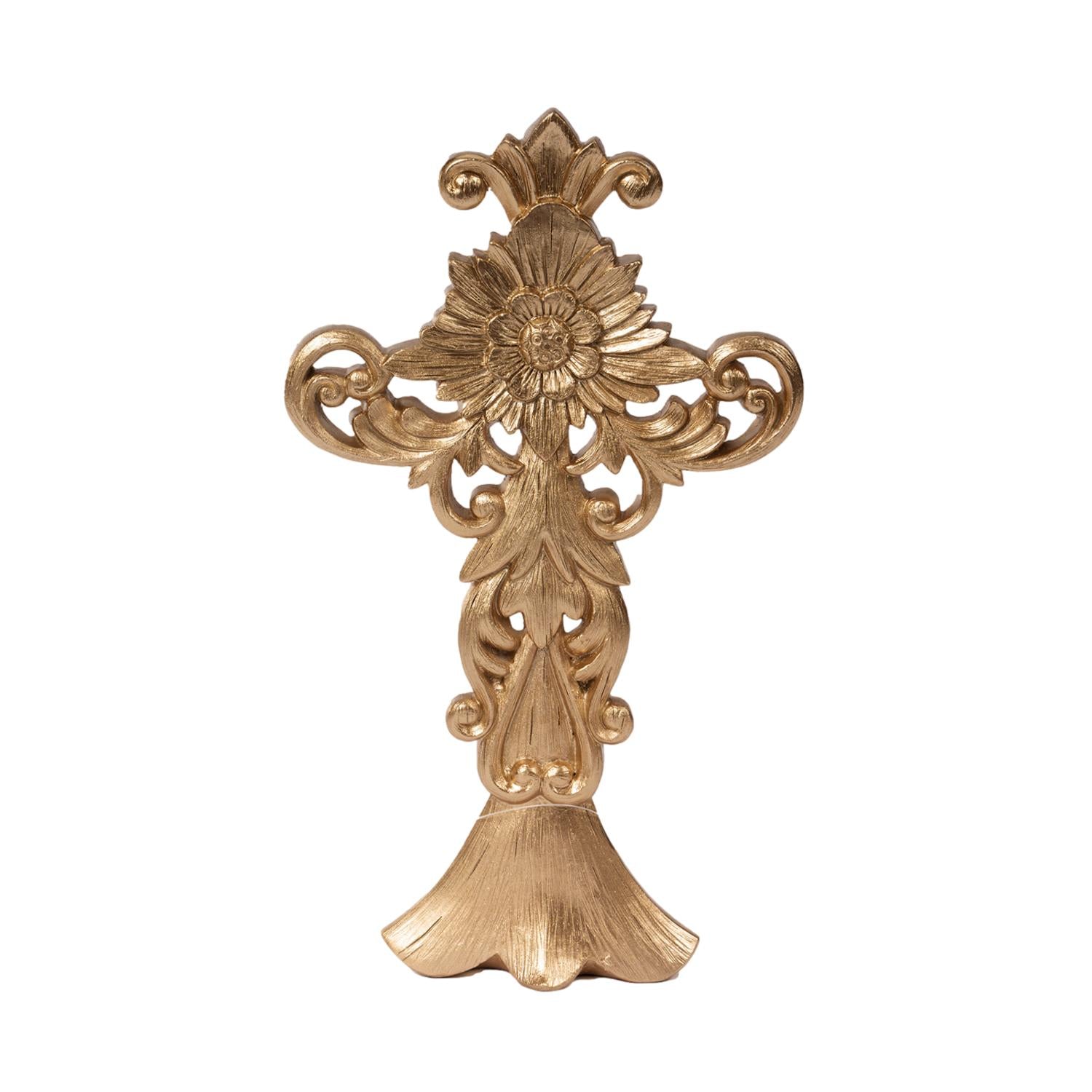 25cm Gold Cross - Seasonal Decor