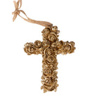13cm Cross Champagne Hanging - Seasonal Decor