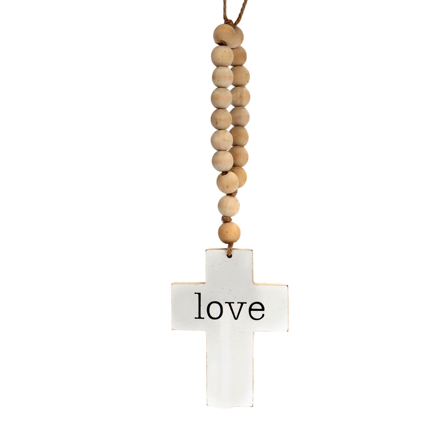 Beaded Love Cross - Seasonal Decor