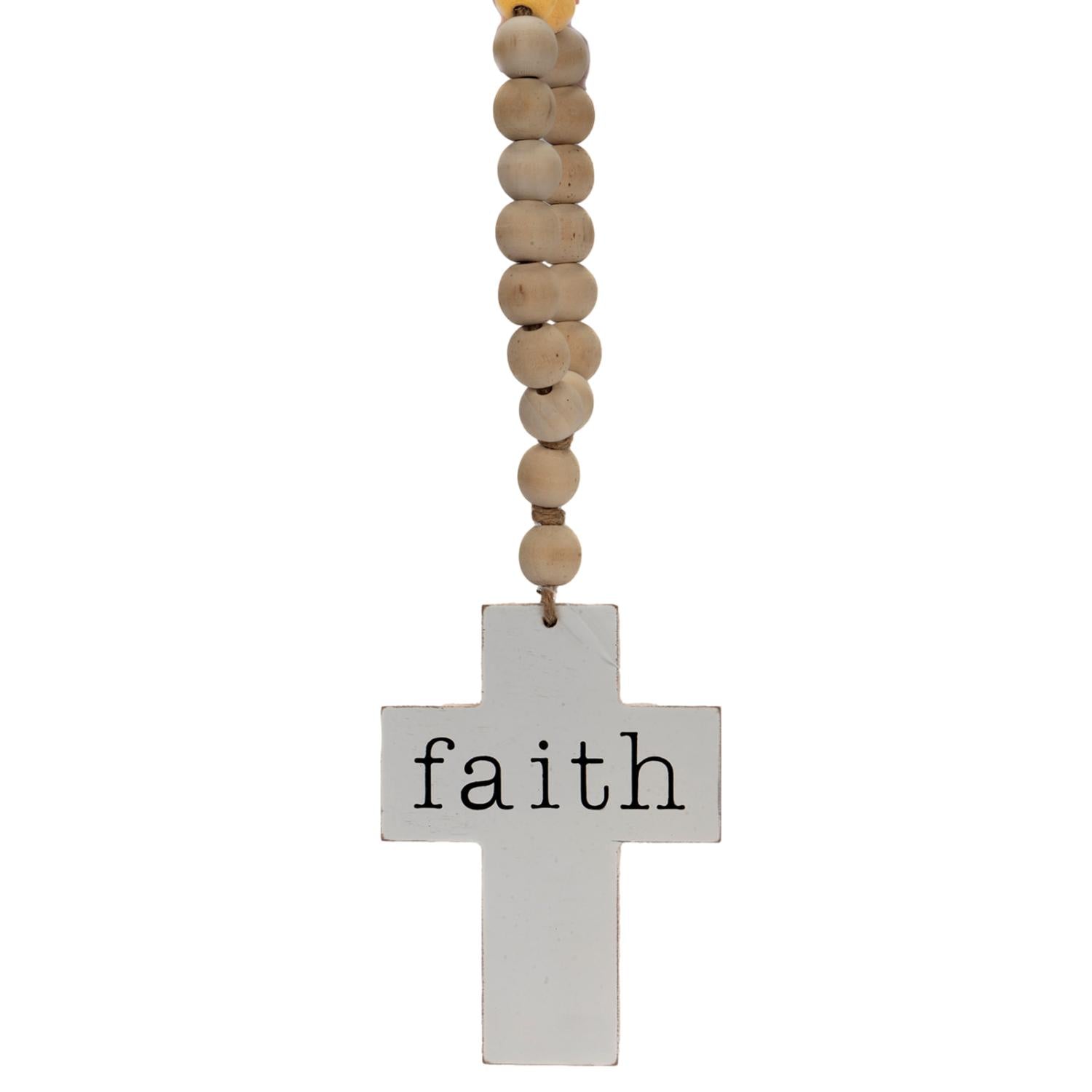 Beaded Faith Cross - Seasonal Decor