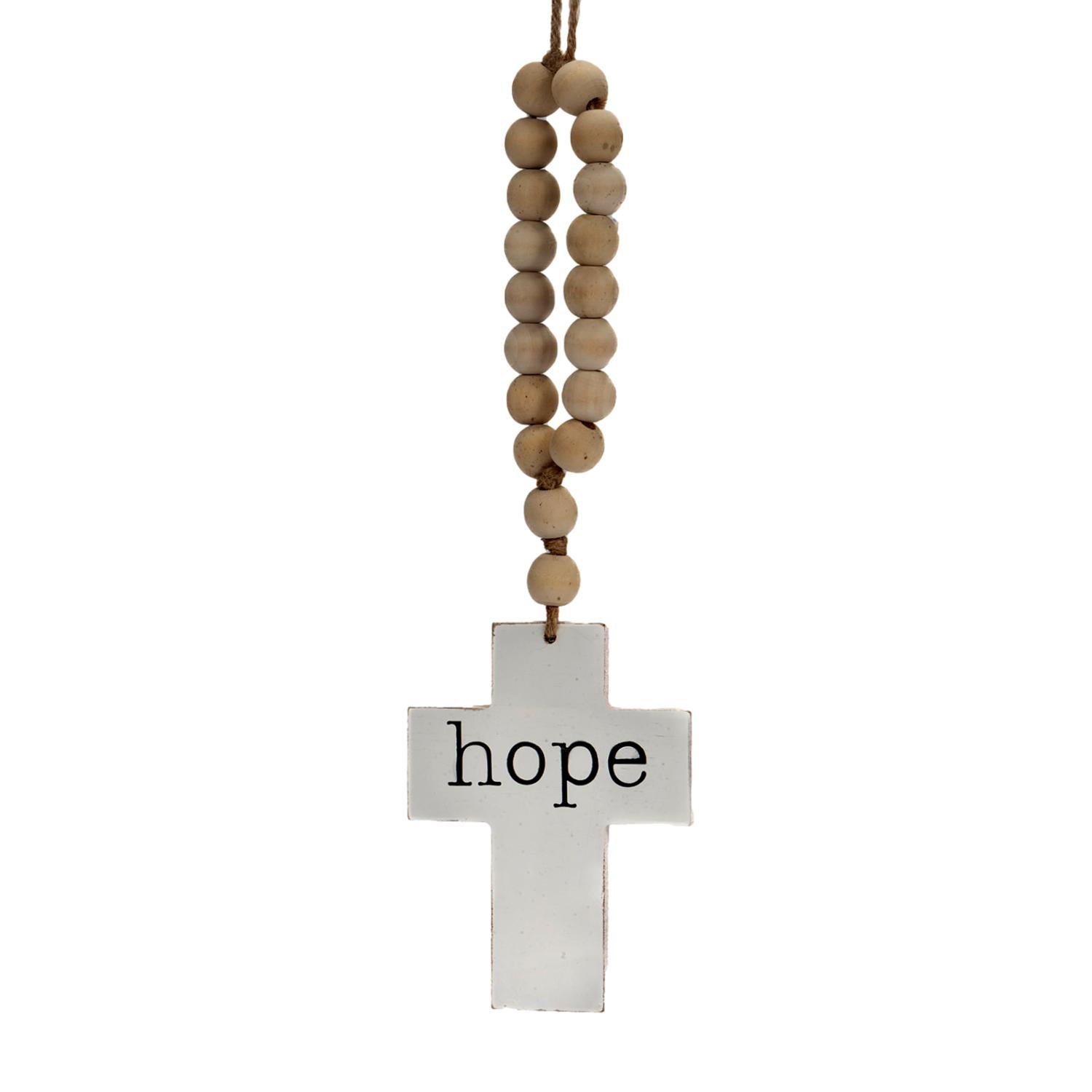 Beaded Hope Cross - Seasonal Decor
