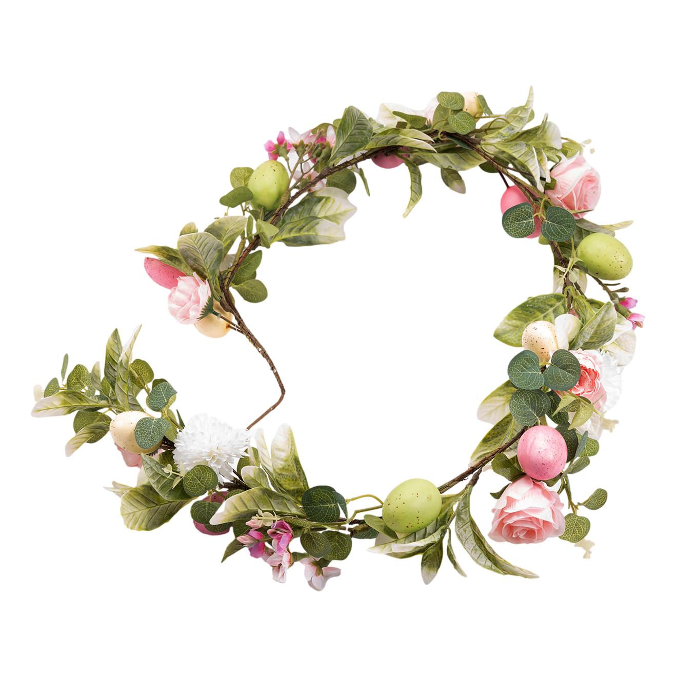 Pink Floral Garland - Seasonal Decor