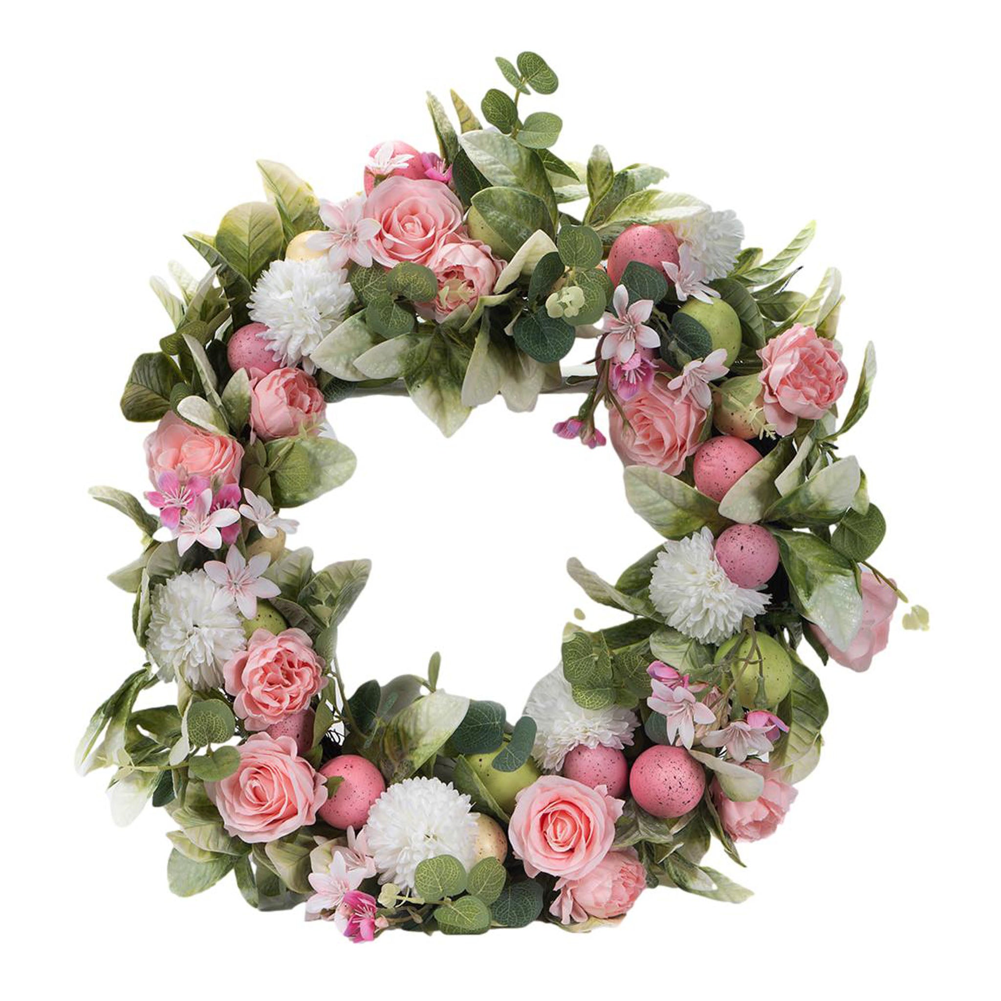 Pink Floral Wreath - Seasonal Decor