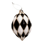 Black White Harlequin Egg Hang - Seasonal Decor