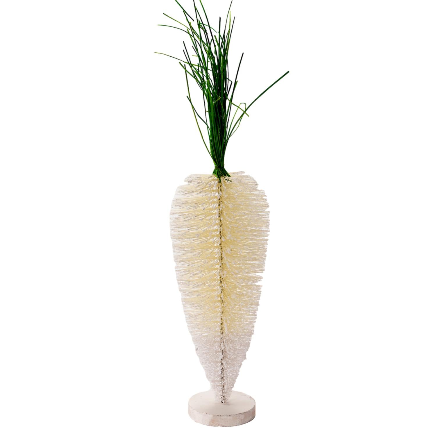 53cm White Brush Carrot - Seasonal Decor