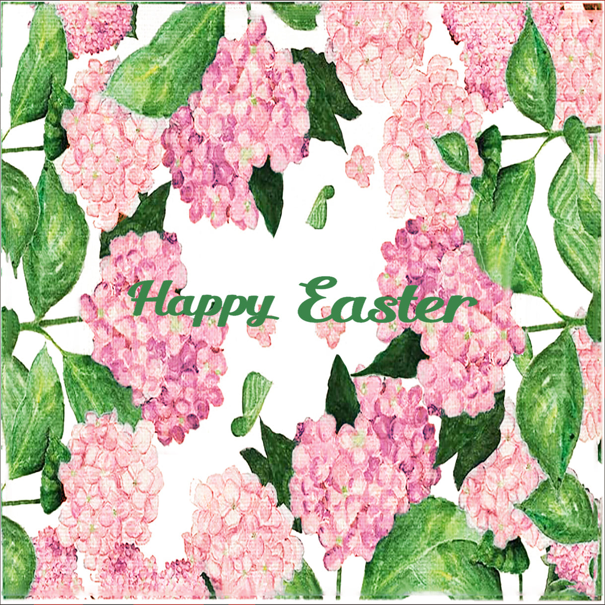 Pink Hydrangea Napkin - Seasonal Decor