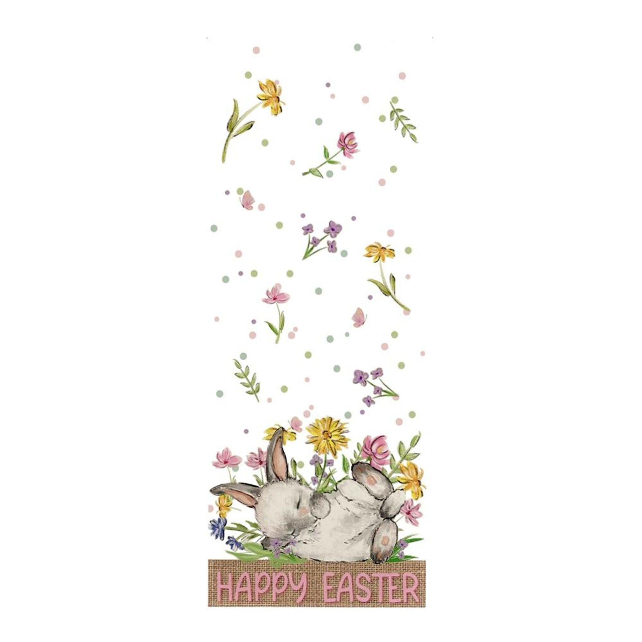 Grey Easter Bunny Table Runner - Seasonal Decor