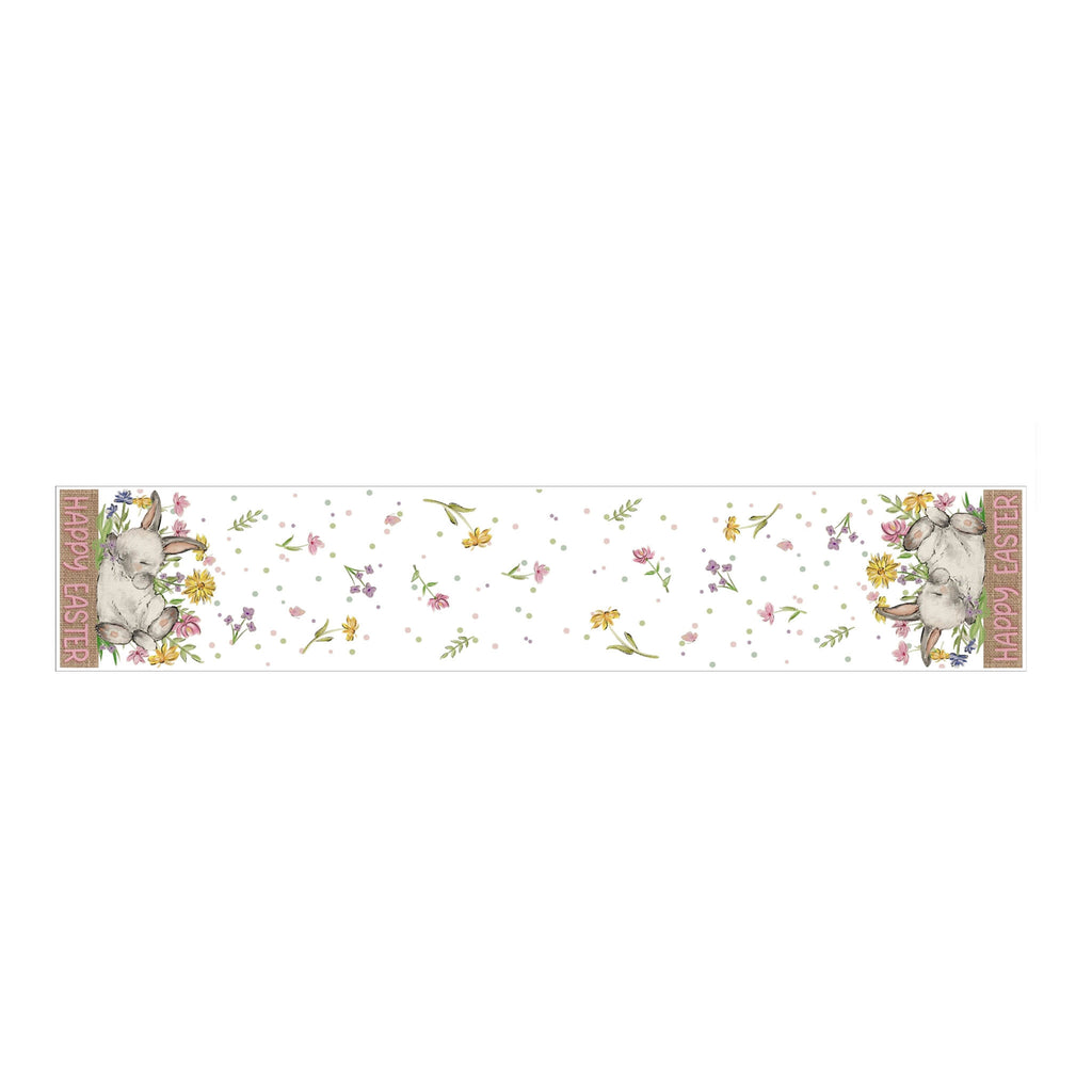 Grey Easter Bunny Table Runner - Seasonal Decor