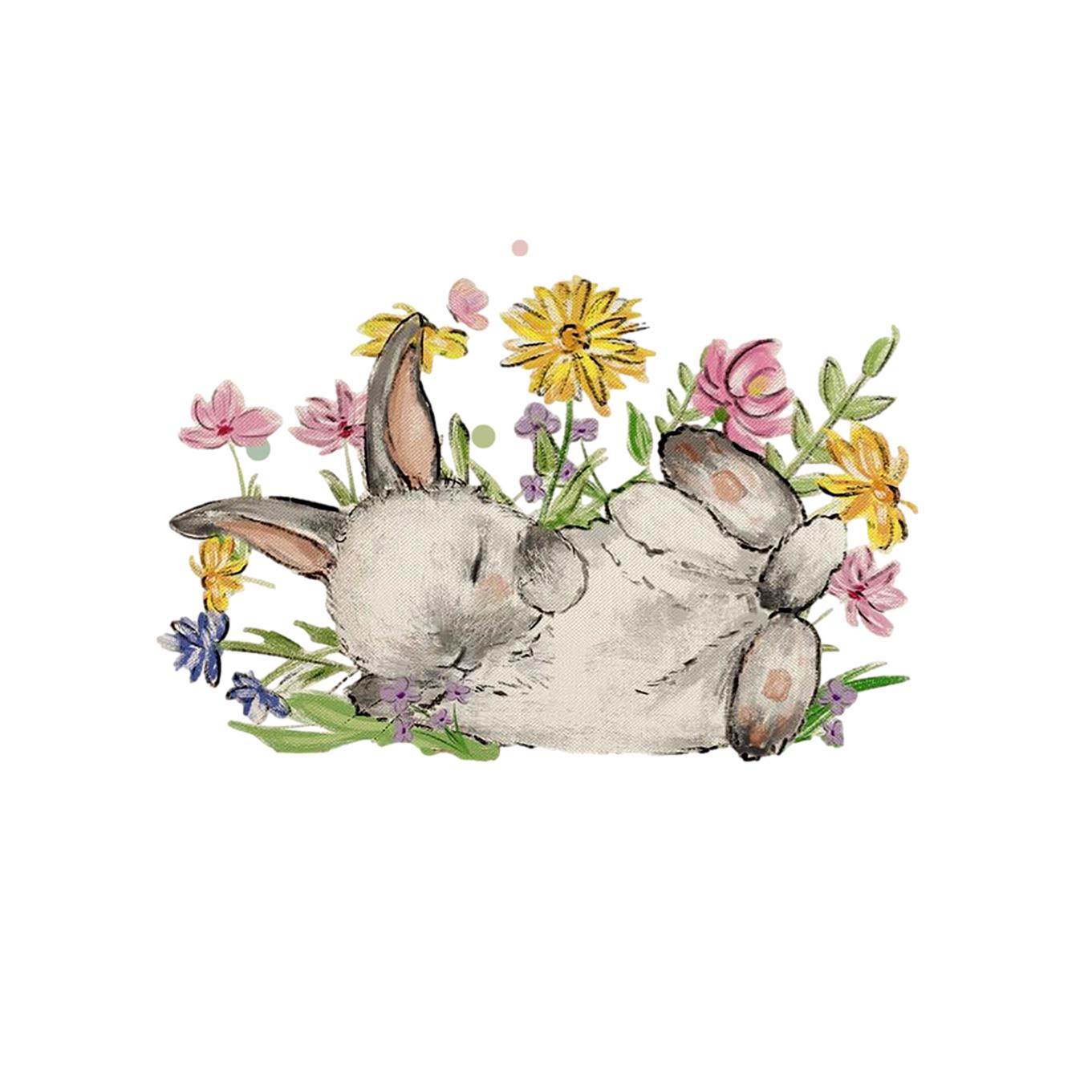 Grey Easter Bunny Place Mat - Seasonal Decor