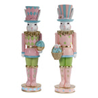 31cm Luxe Pastel Rabbit W Egg - Seasonal Decor