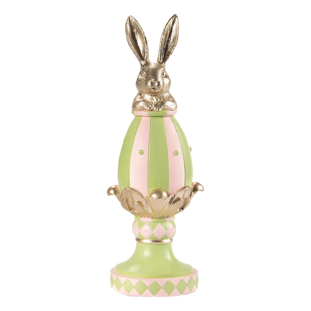 35cm Luxe Pastel Striped Egg - Seasonal Decor