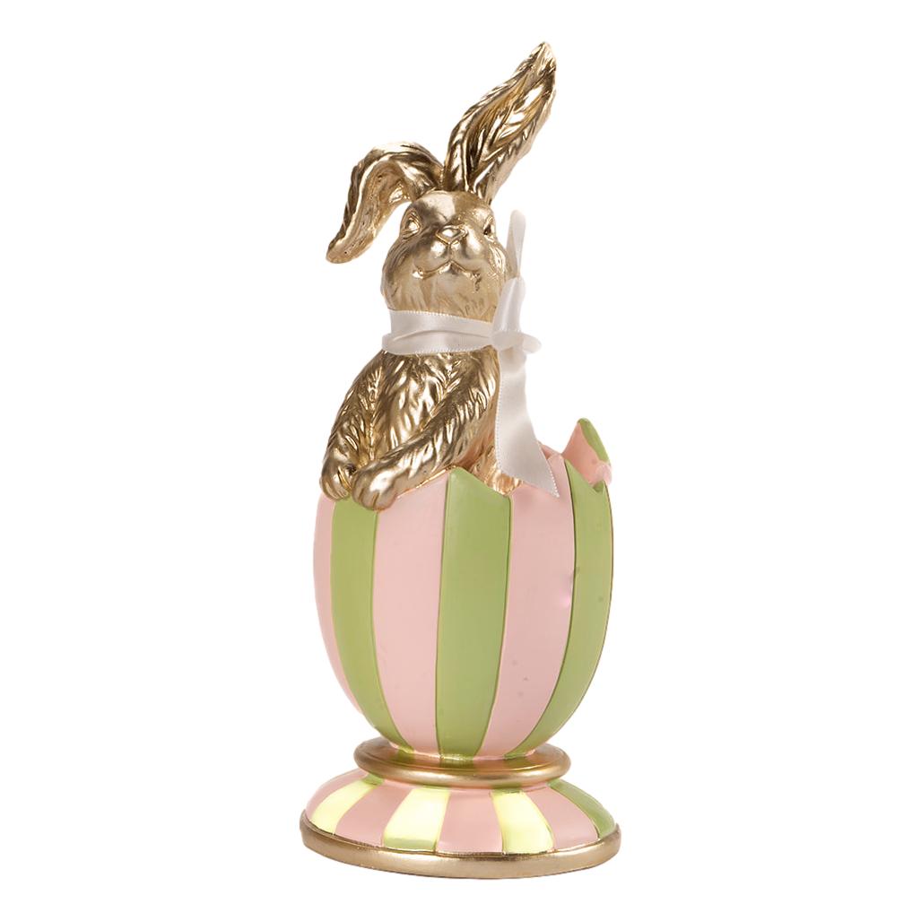 19cm Luxe Pastel Striped Egg - Seasonal Decor