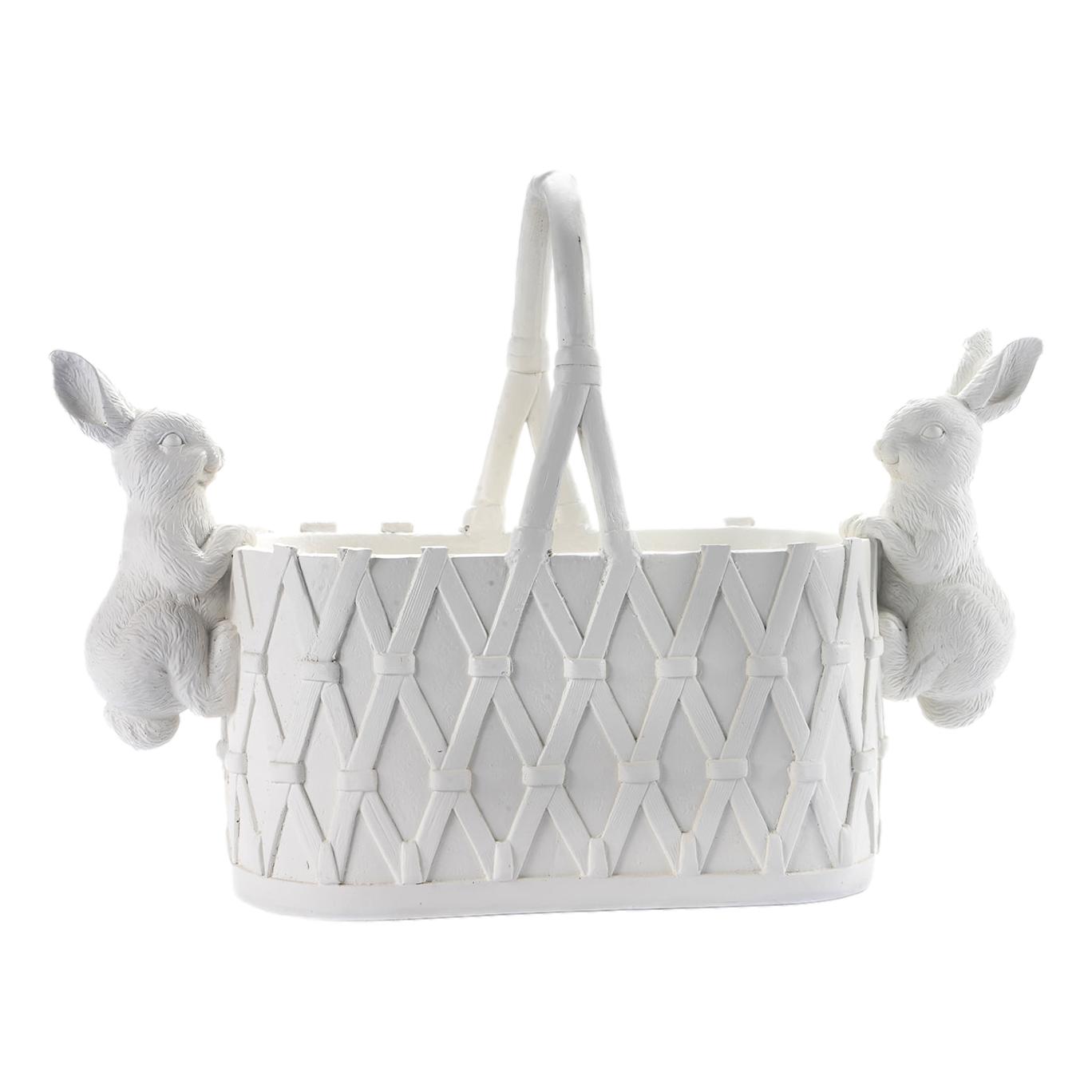 Deluxe White Bunnies Climbing - Seasonal Decor