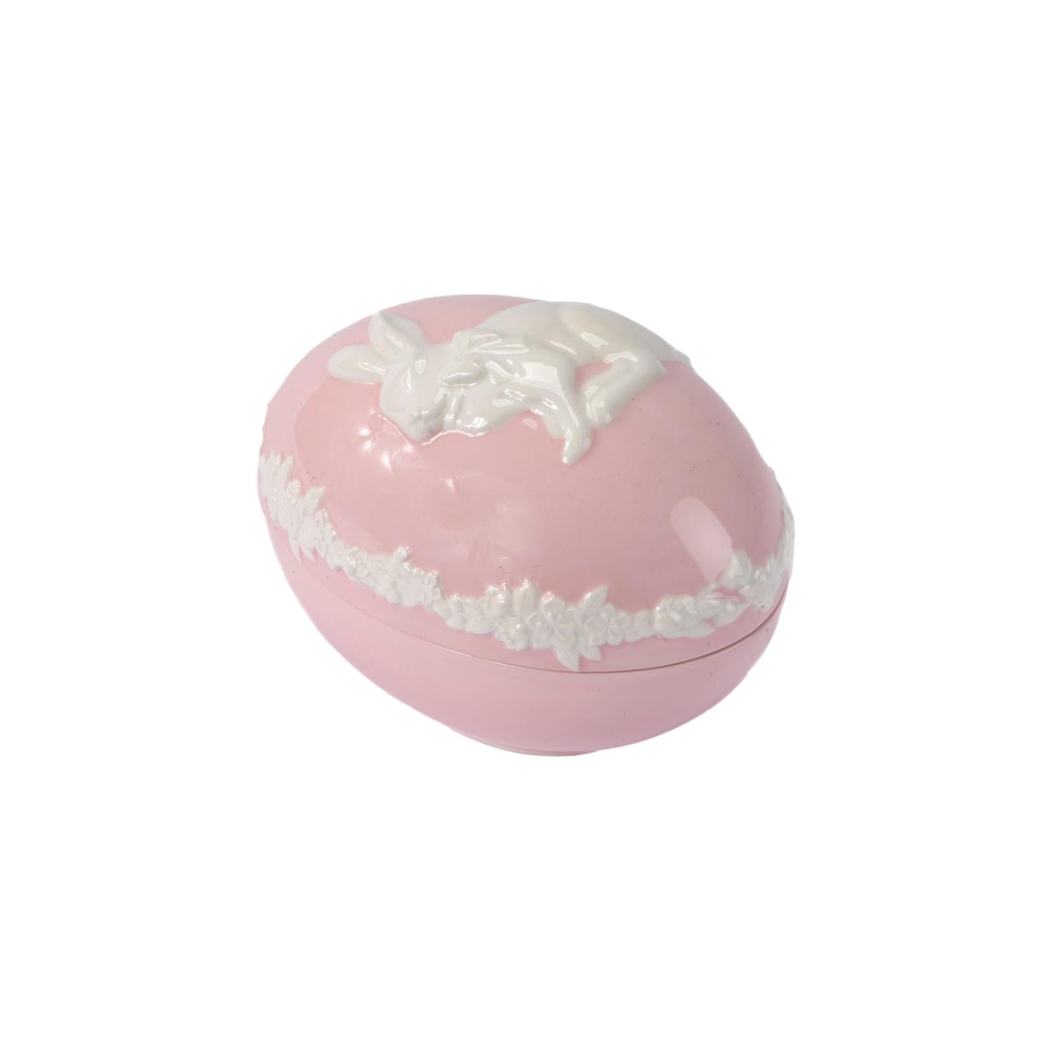 Egg Trinket Box Jasper Pink - Seasonal Decor