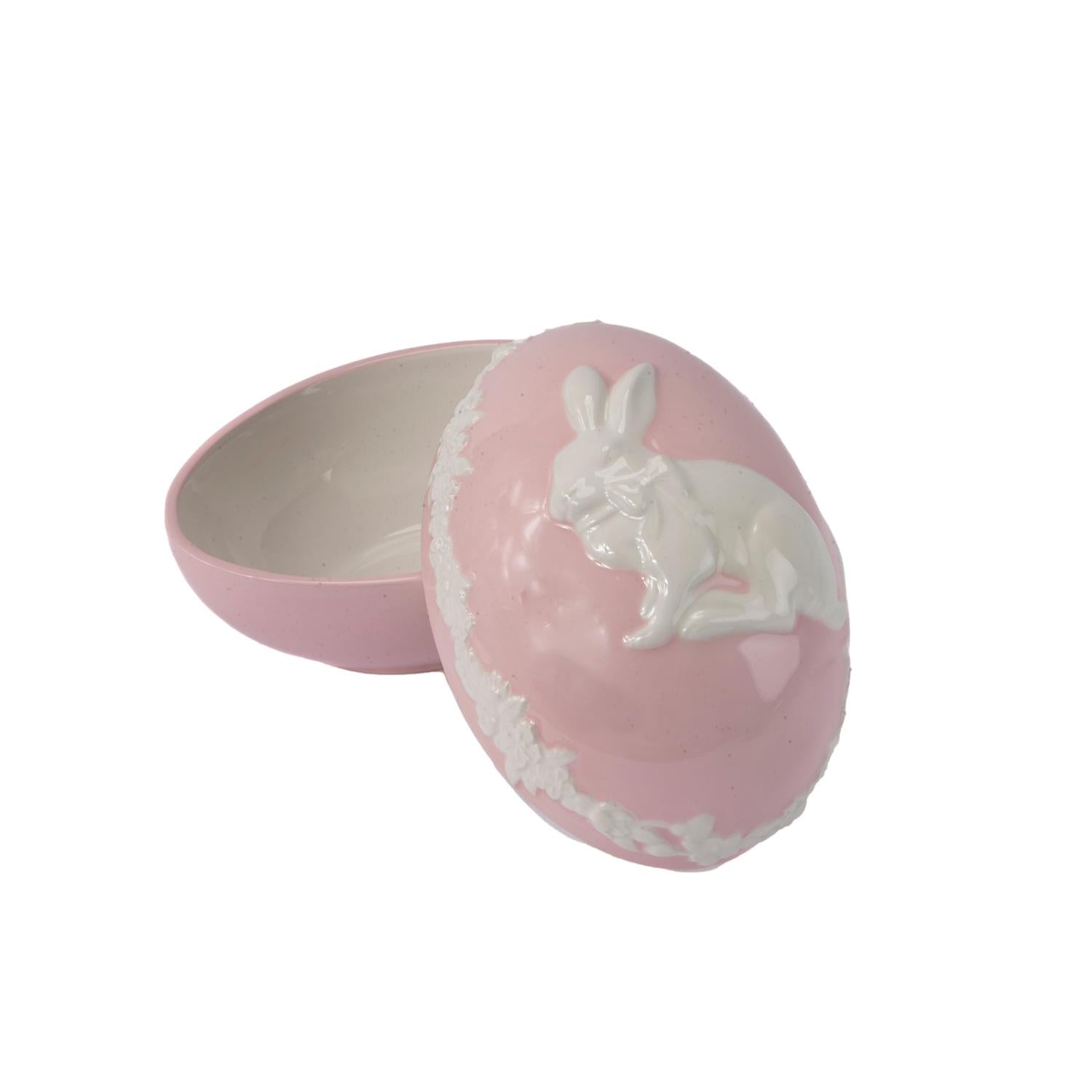 Egg Trinket Box Jasper Pink - Seasonal Decor