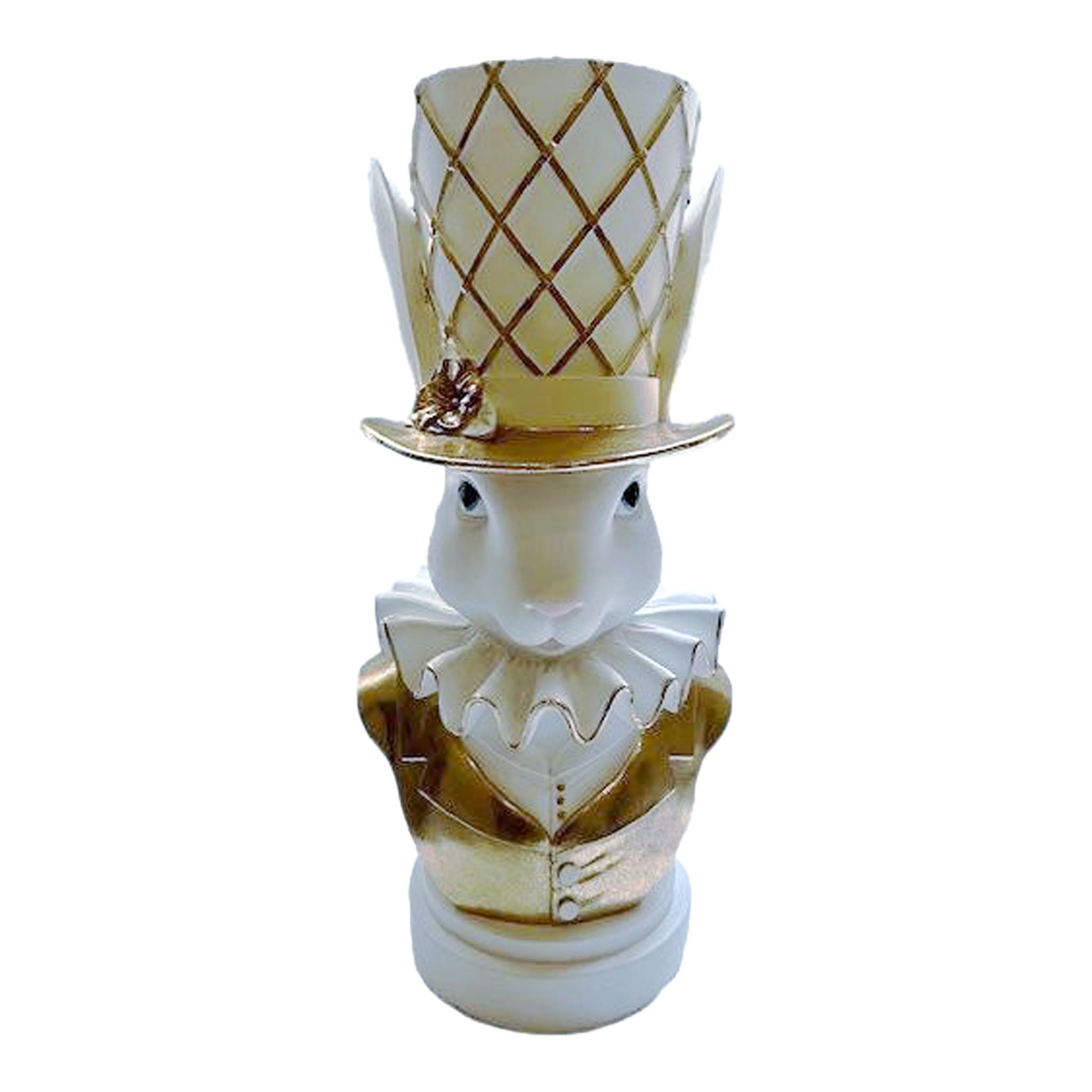 Luxe Bunny Mad Hatter Bust - Seasonal Decor
