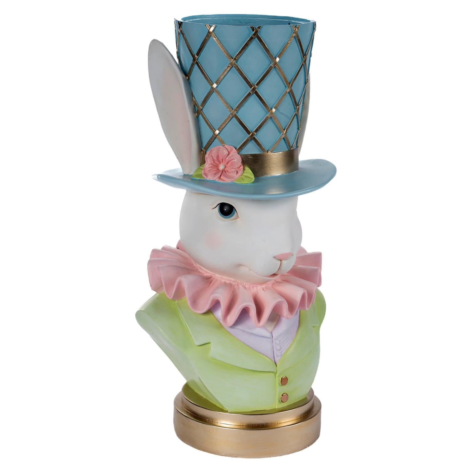 Luxe Pastel Mad Hatter Bust - Seasonal Decor