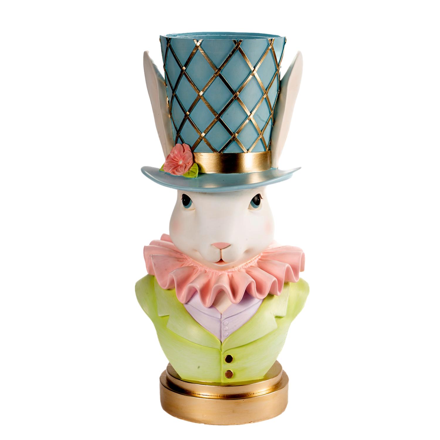 Luxe Pastel Mad Hatter Bust - Seasonal Decor