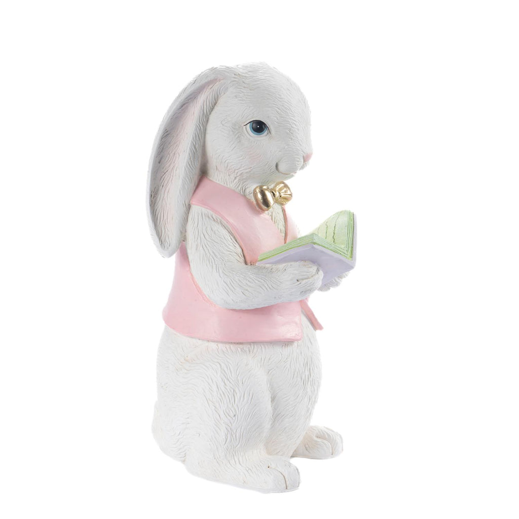 Luxe Pastel Reading Bunny - Seasonal Decor
