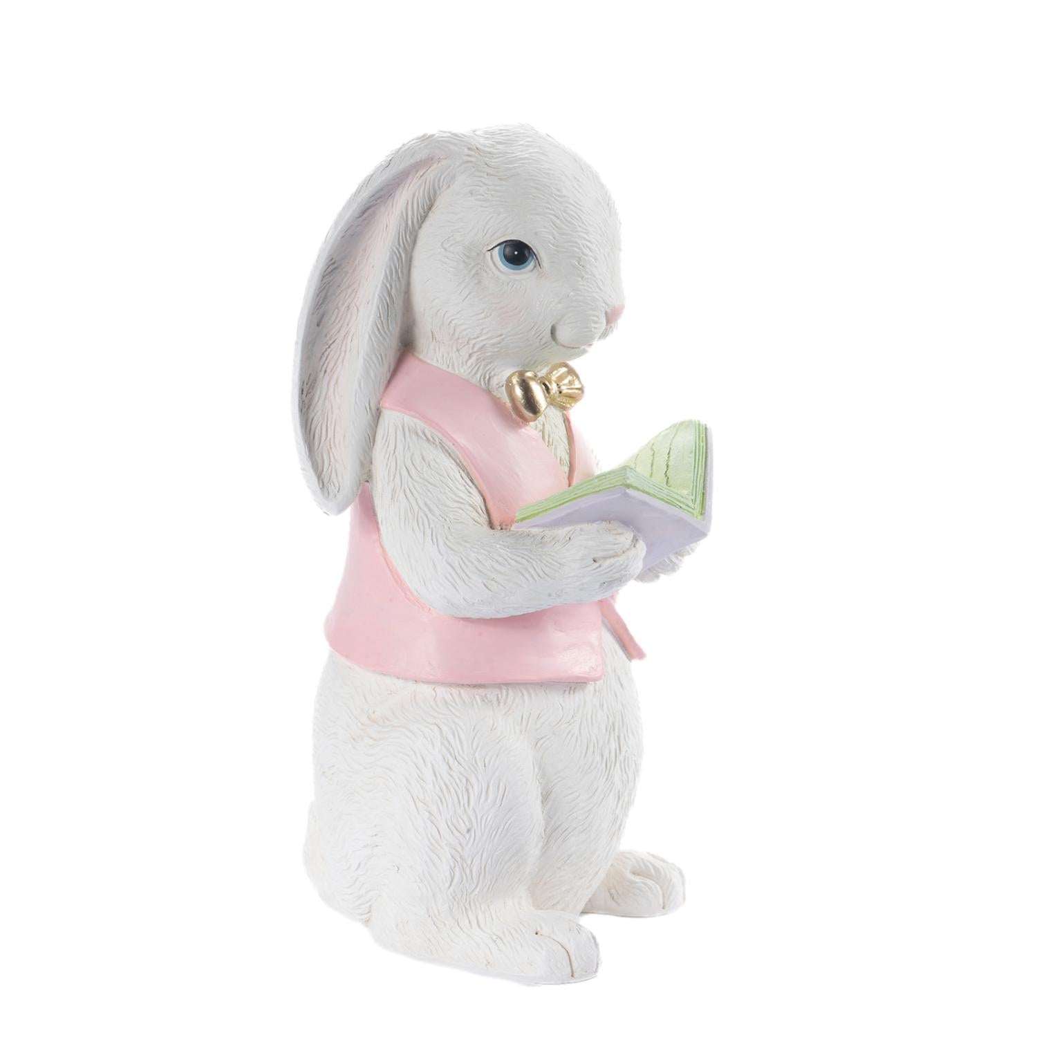 Luxe Pastel Reading Bunny - Seasonal Decor