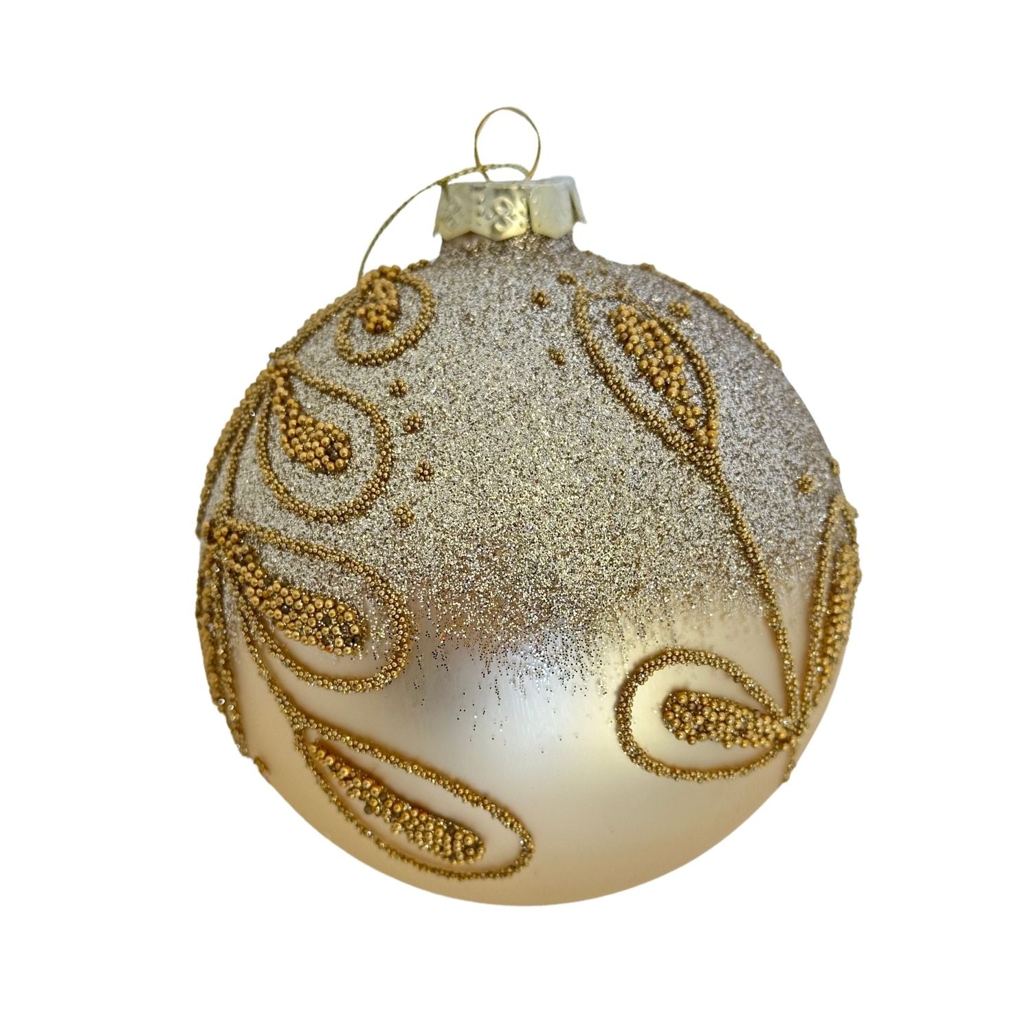 Gold Leaf Ball Hanging - Seasonal Decor