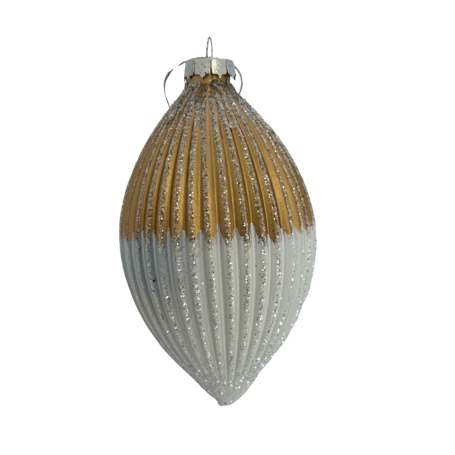 Gold White Ombre Long Drop Hanging - Seasonal Decor