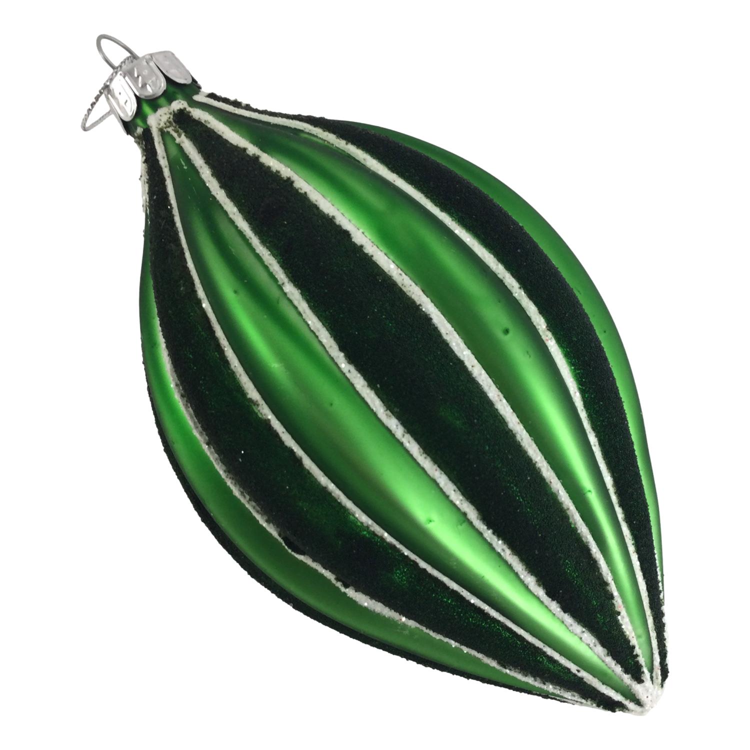 Green Striped Long Drop Hanging - Seasonal Decor