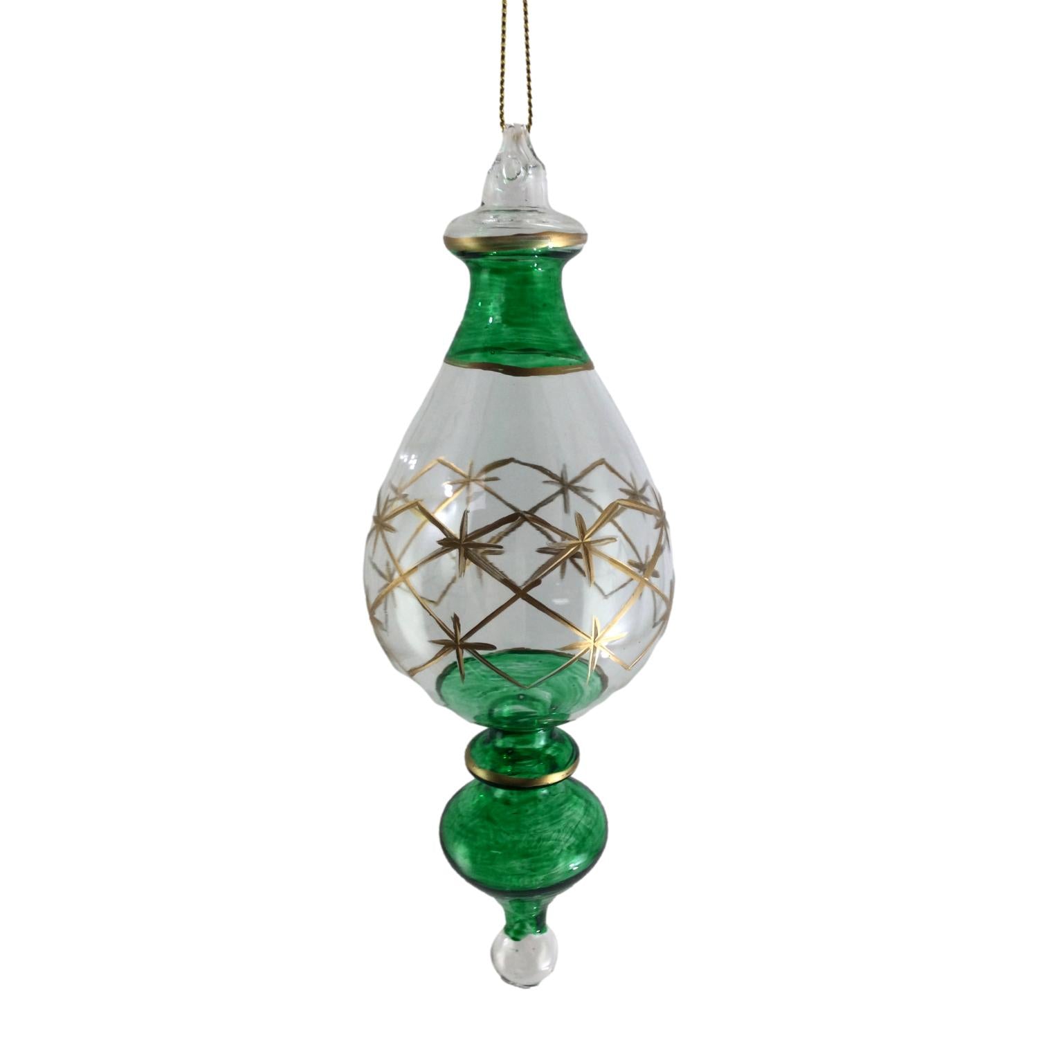 Green Lantern Finial Hanging - Seasonal Decor