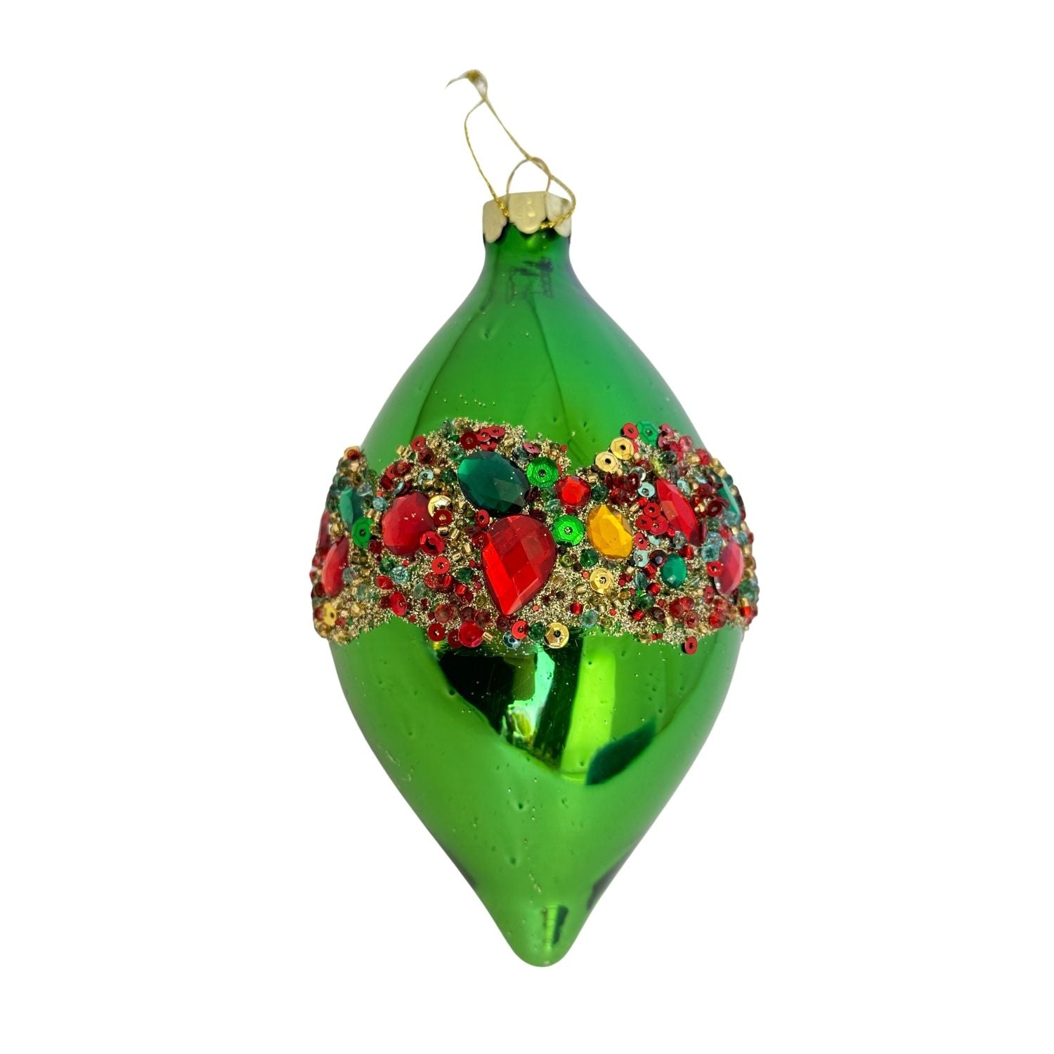 Green Gems Long Drop Hanging - Seasonal Decor