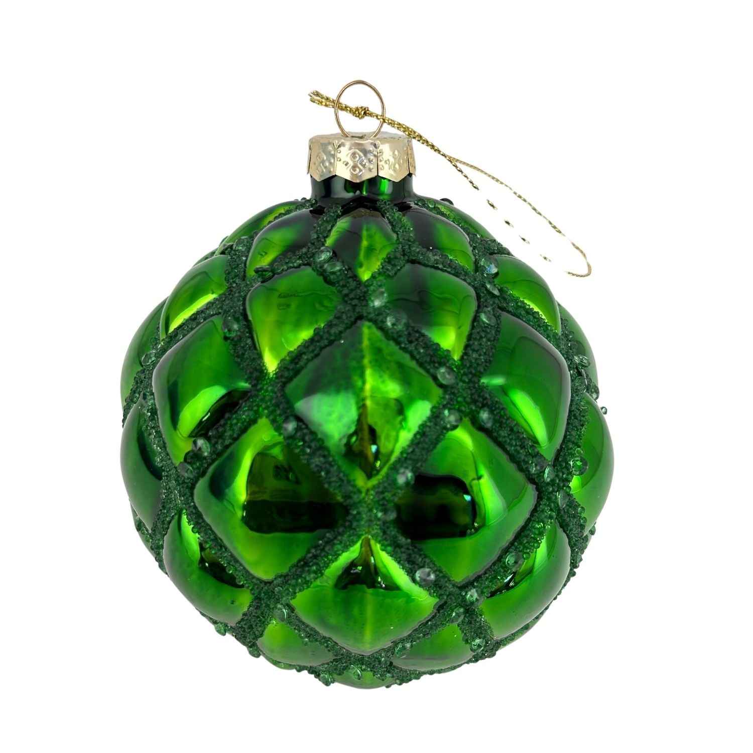 Green Homeycombe Ball Hanging - Seasonal Decor