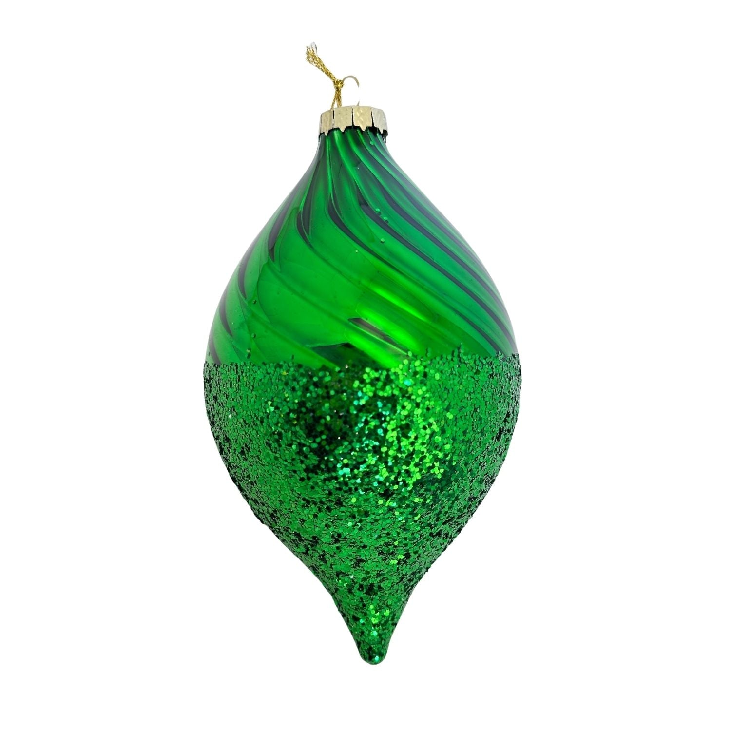 Green Swirl Long Drop Hanging - Seasonal Decor