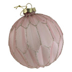 Pink Gold Fine Line Ball Hanging - Seasonal Decor