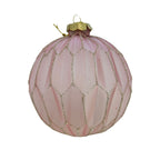 Pink Gold Fine Line Ball Hanging - Seasonal Decor