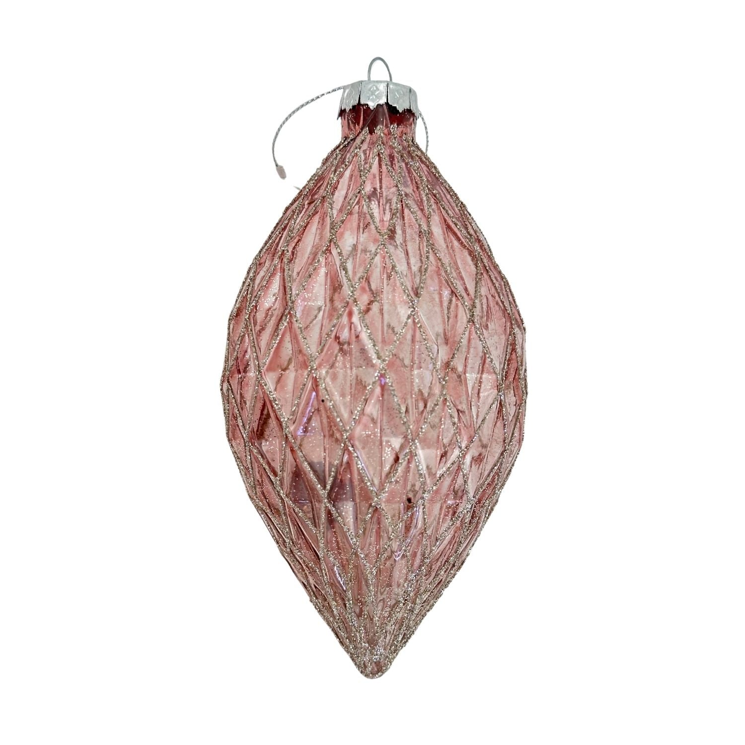 Pink Gold Honeycombe Long Drop Hanging - Seasonal Decor
