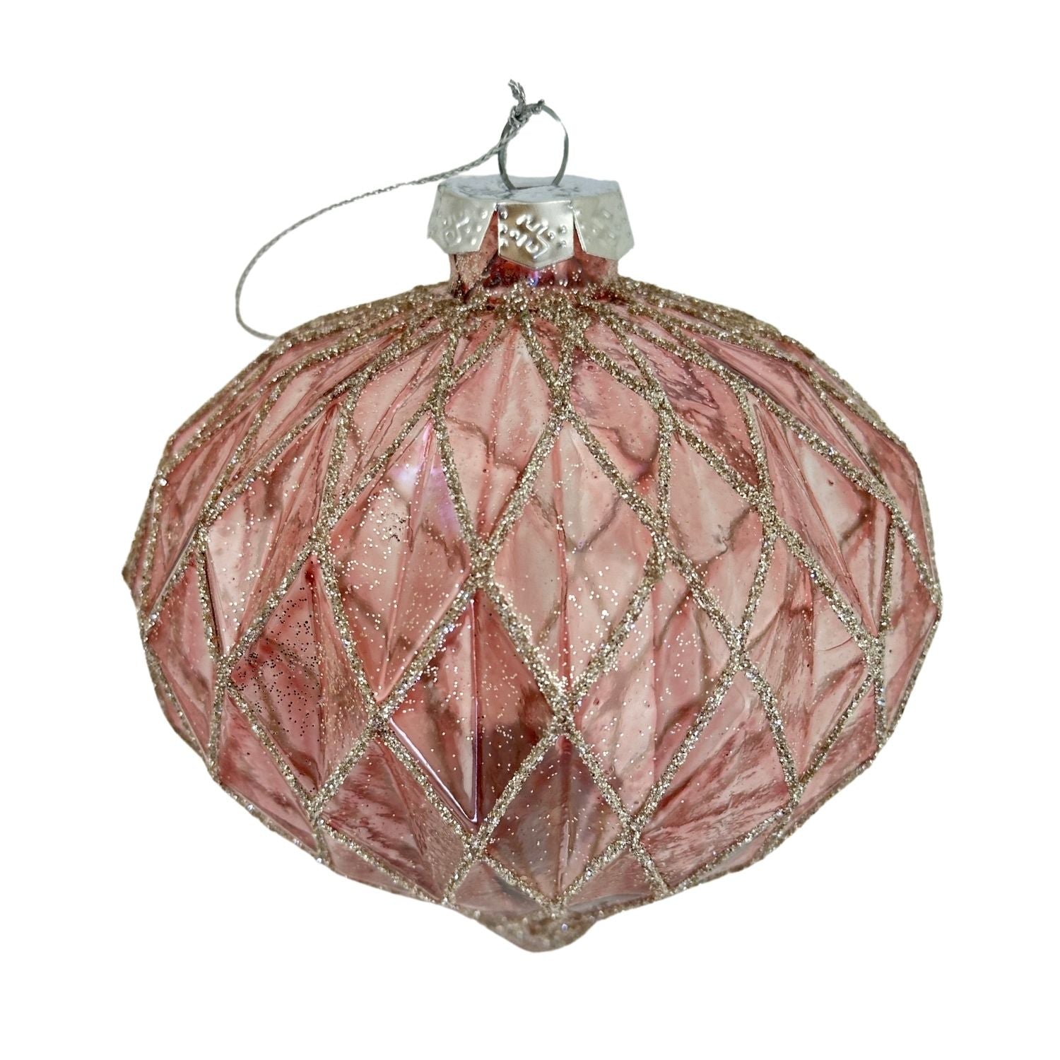 Pink Gold Honeycombe Drop Hanging - Seasonal Decor