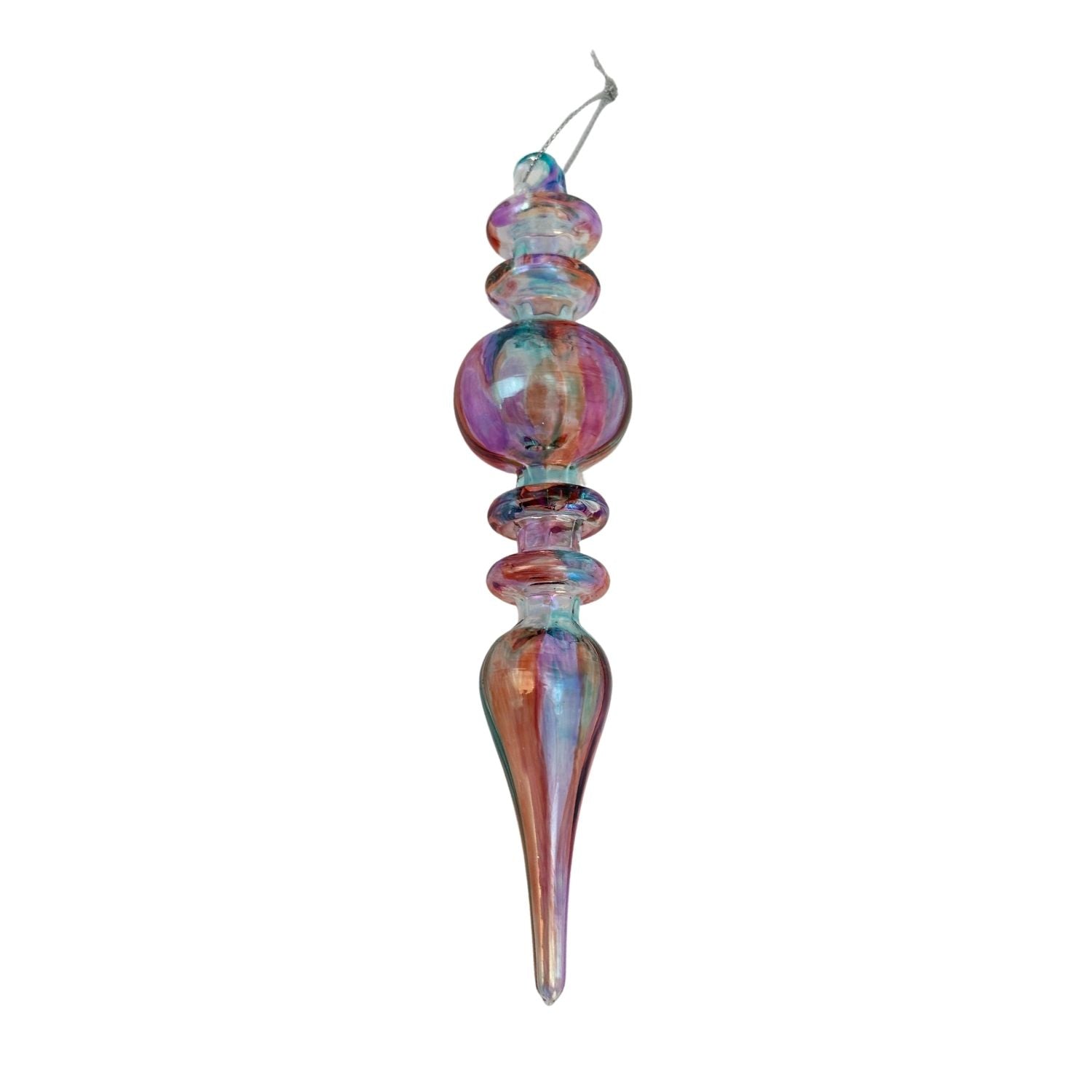 15.5cm Glass Finial - Seasonal Decor